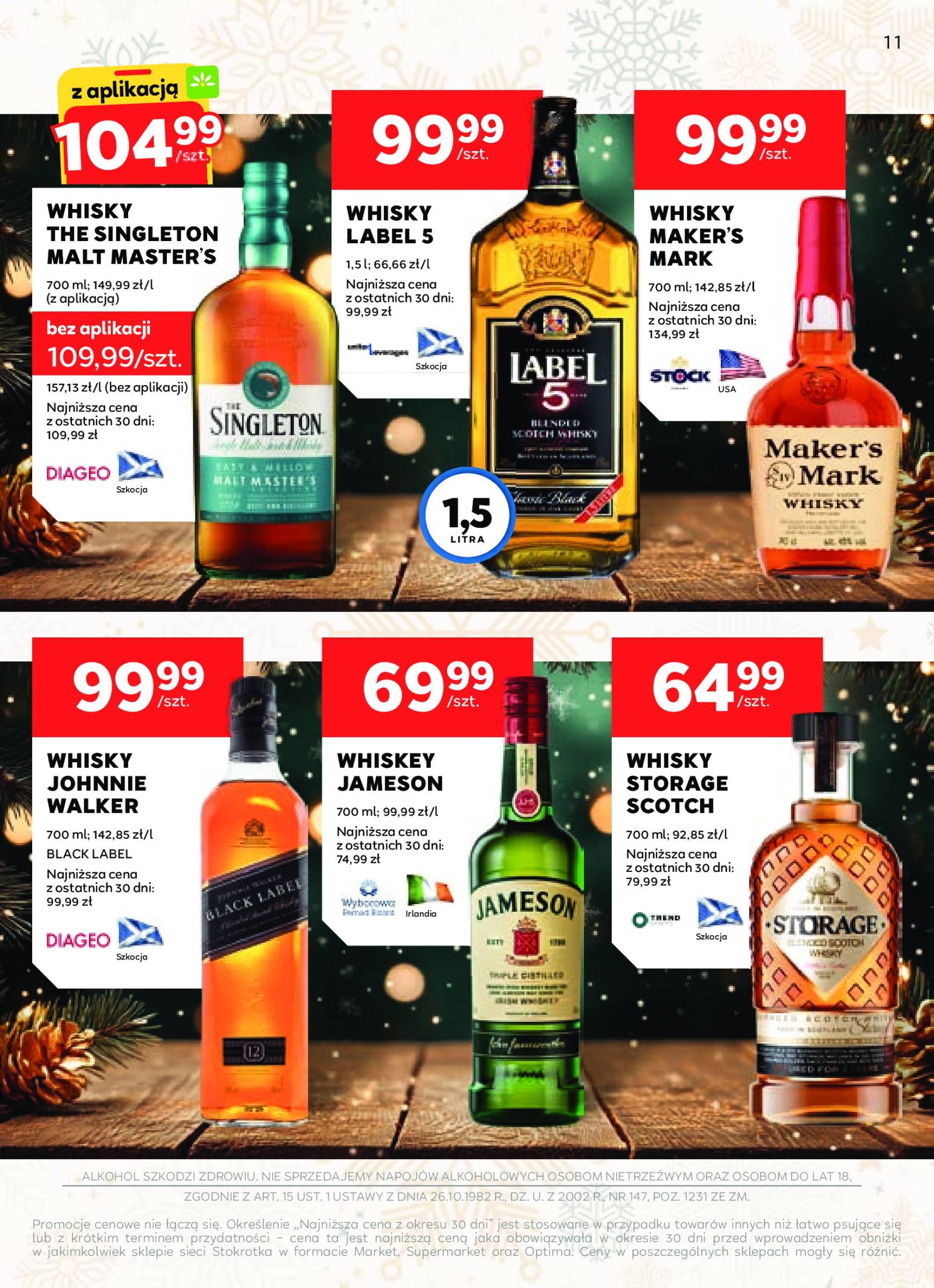 stokrotka - Stokrotka - Oferta alkoholowa gazetka ważna od 05.12. - 02.01. - page: 11