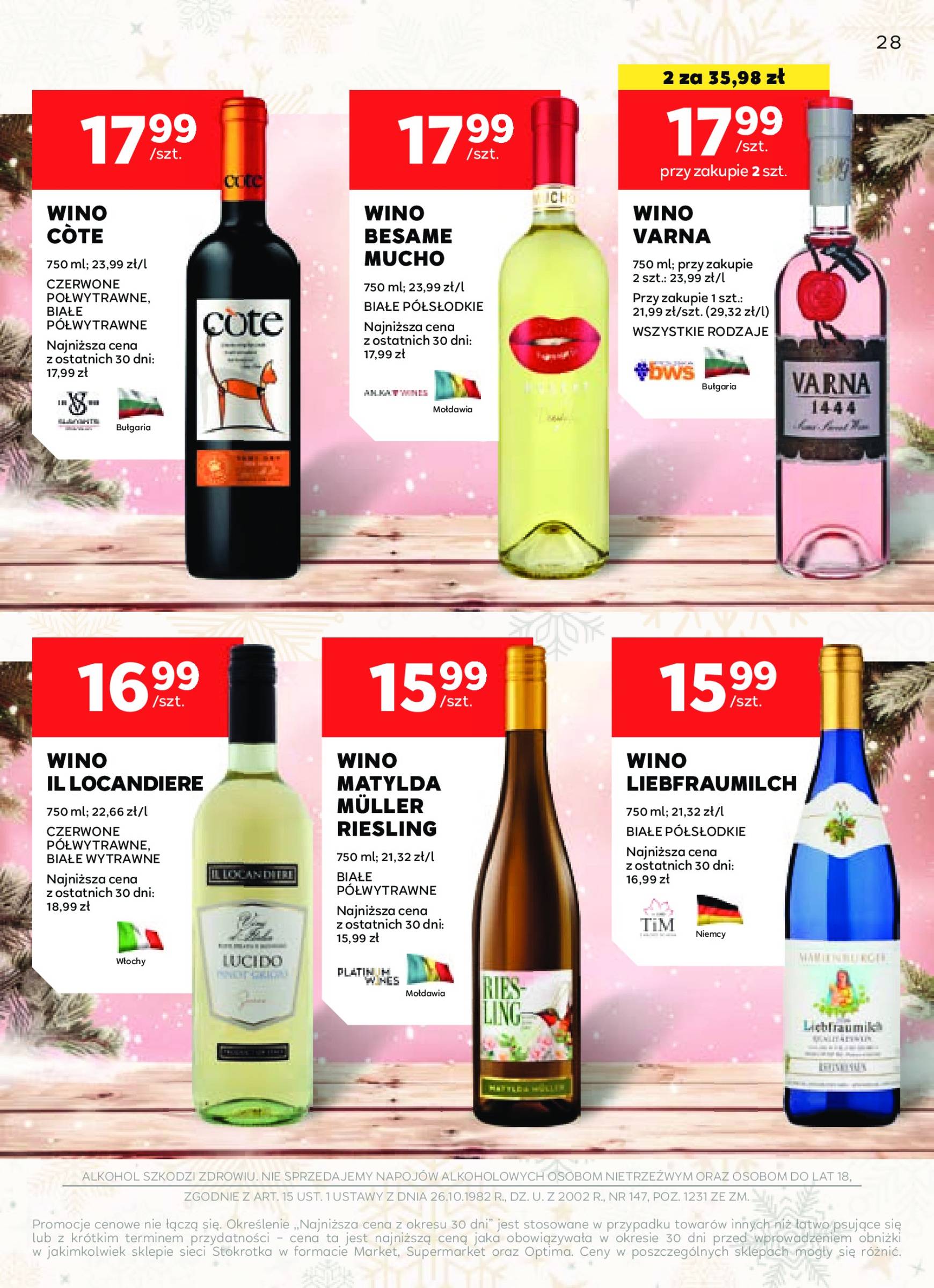 stokrotka - Stokrotka - Oferta alkoholowa gazetka ważna od 05.12. - 02.01. - page: 28