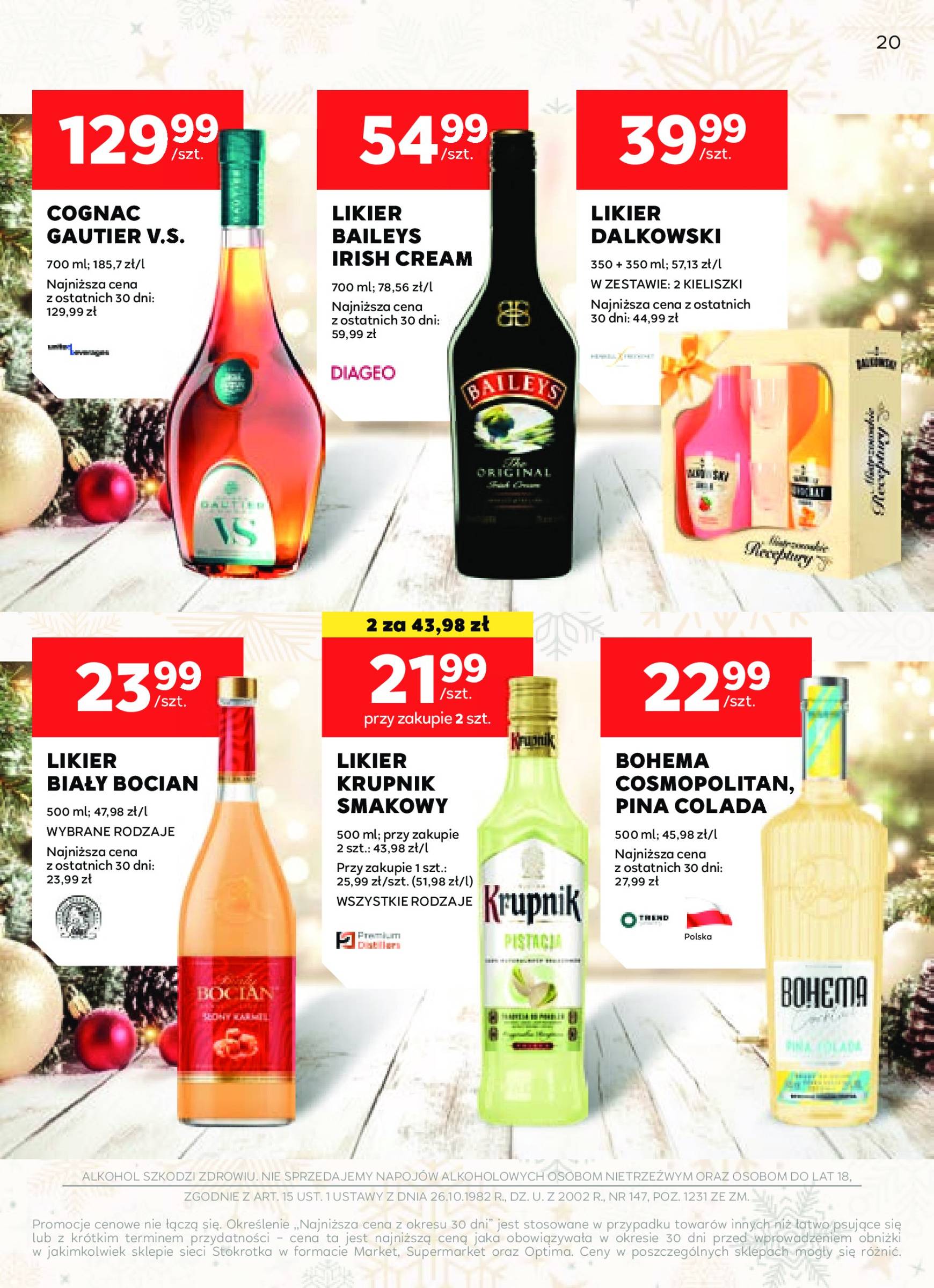 stokrotka - Stokrotka - Oferta alkoholowa gazetka ważna od 05.12. - 02.01. - page: 20