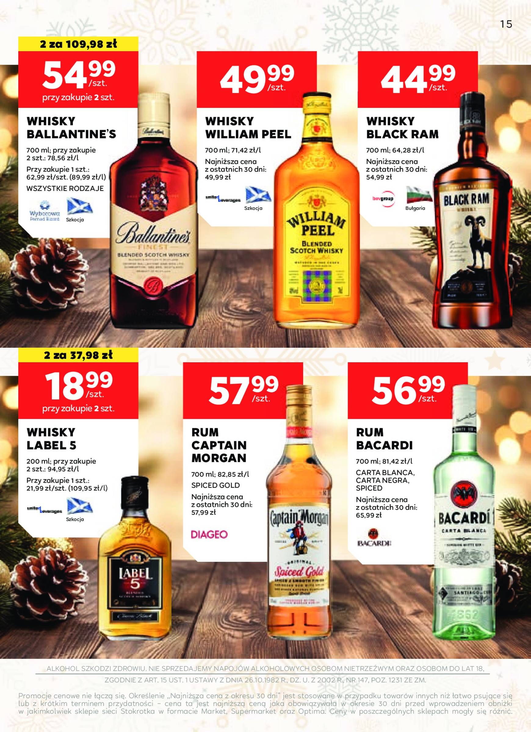 stokrotka - Stokrotka - Oferta alkoholowa gazetka ważna od 05.12. - 02.01. - page: 15