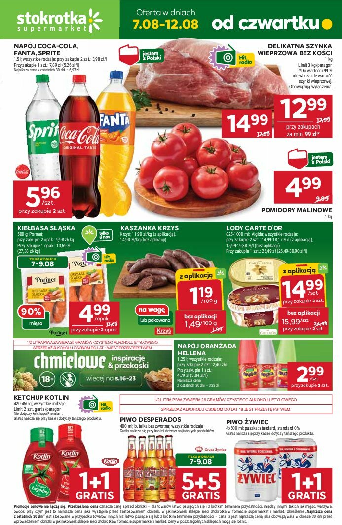 stokrotka - Gazetka Stokrotka - Supermarket - ważna od 07.08. do 12.08.