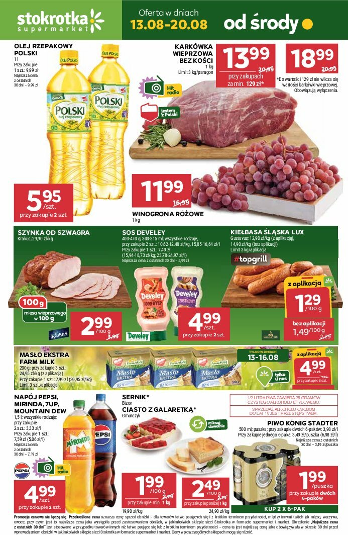 stokrotka - Gazetka Stokrotka - Supermarket - ważna od 13.08. do 20.08.