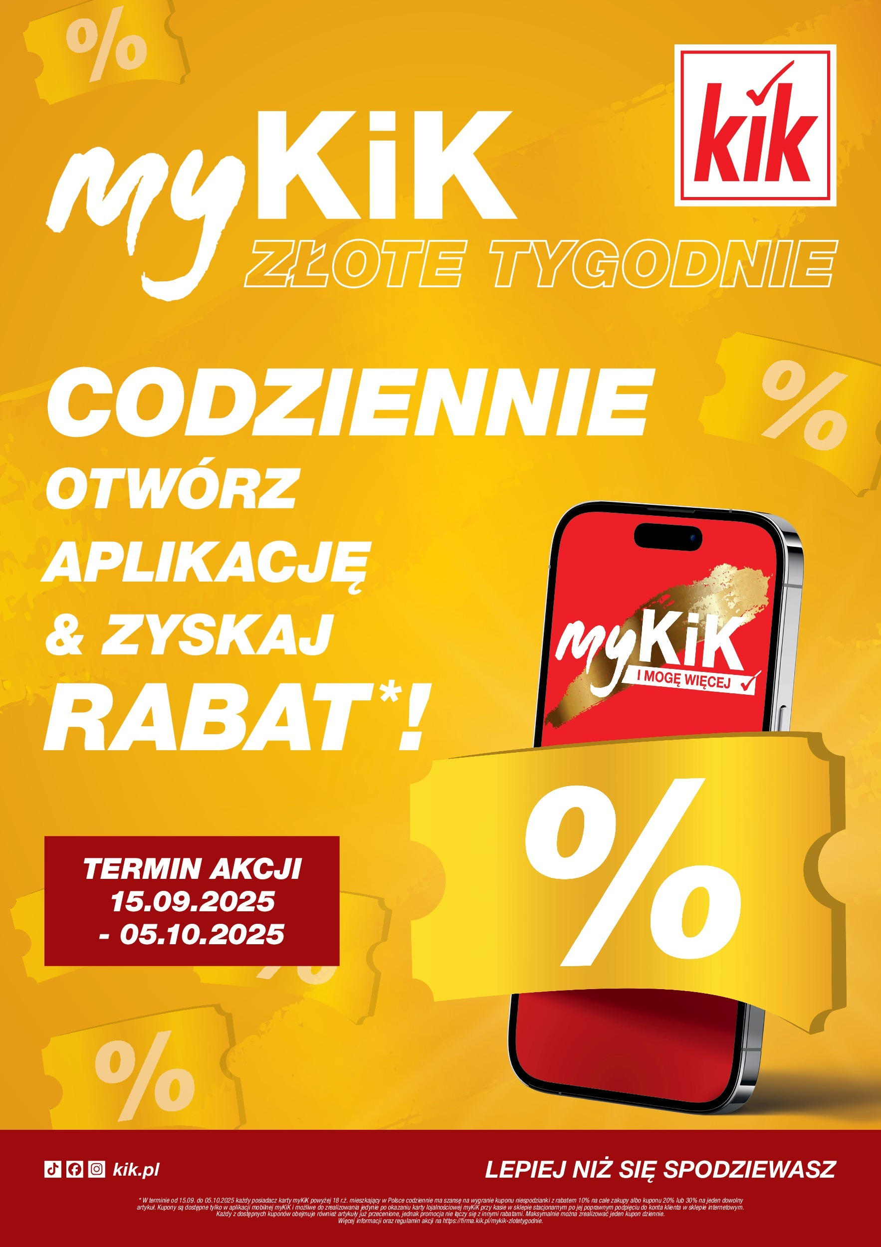 kik - Gazetka Kik - Złote tygodnie - ważna od 15.09. do 05.10.