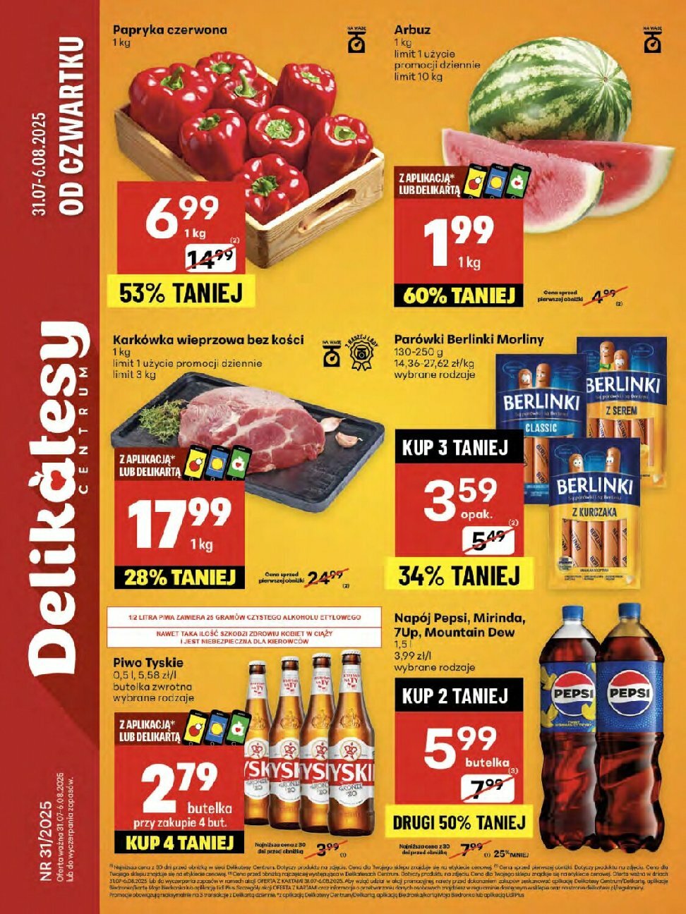 delikatesy-centrum - Gazetka Delikatesy Centrum ważna od 31.07. - 06.08.