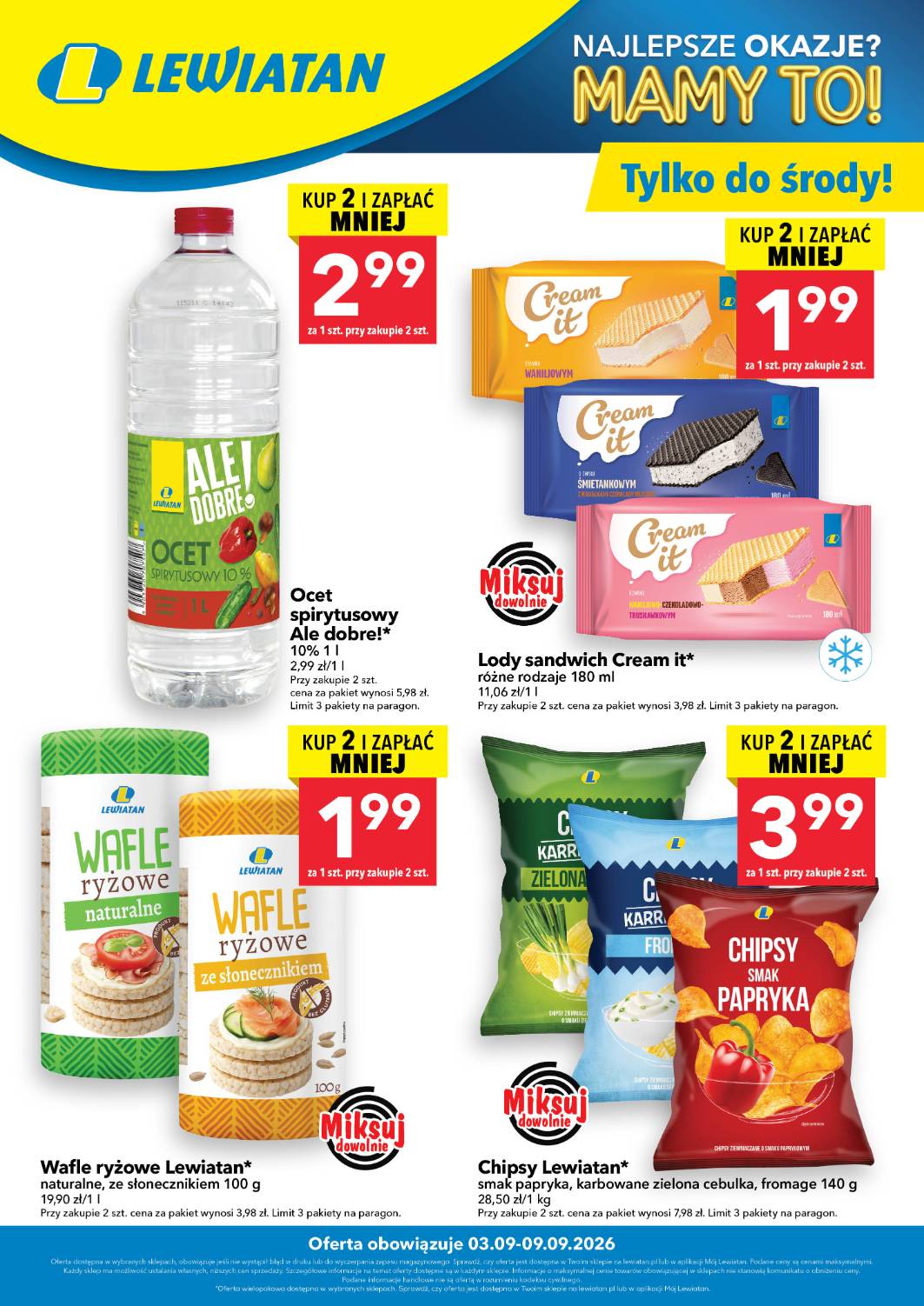 lewiatan - Nowa gazetka Lewiatan - W wielopakach taniej! ważna od 03.09.2026 do 09.09.2026
