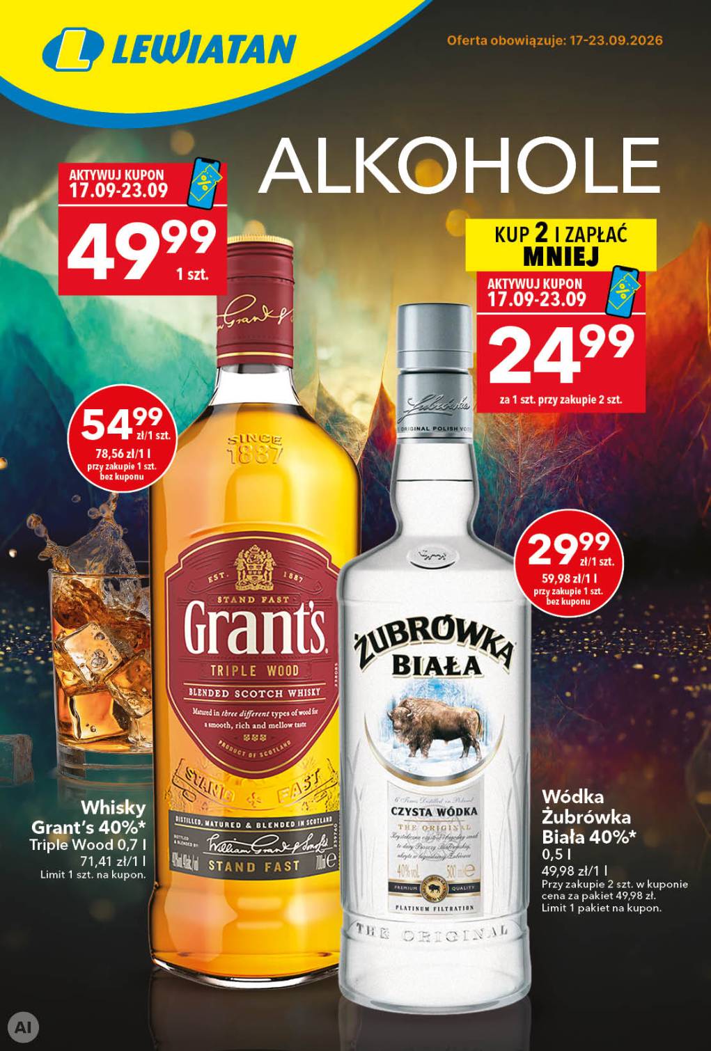 lewiatan - Aktualna gazetka Lewiatan - Alkohole ważna od 17.09.2026 do 23.09.2026