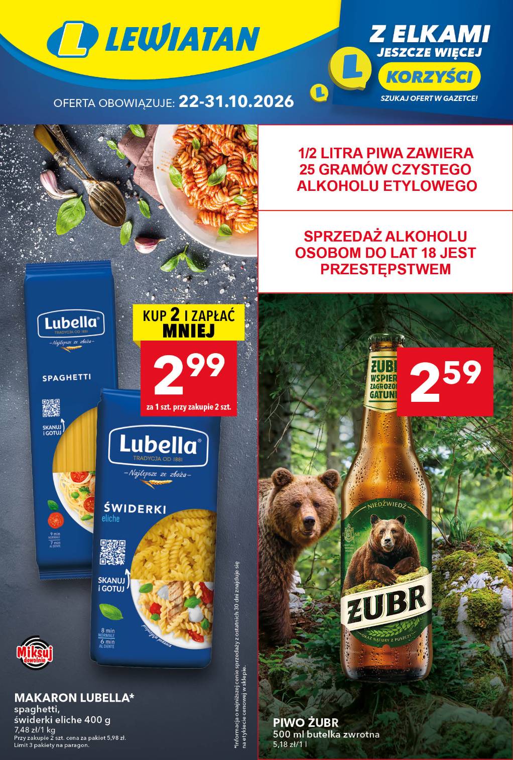 lewiatan - Nowa gazetka Lewiatan ważna od 22.10.2026 do 31.10.2026 - page: 1