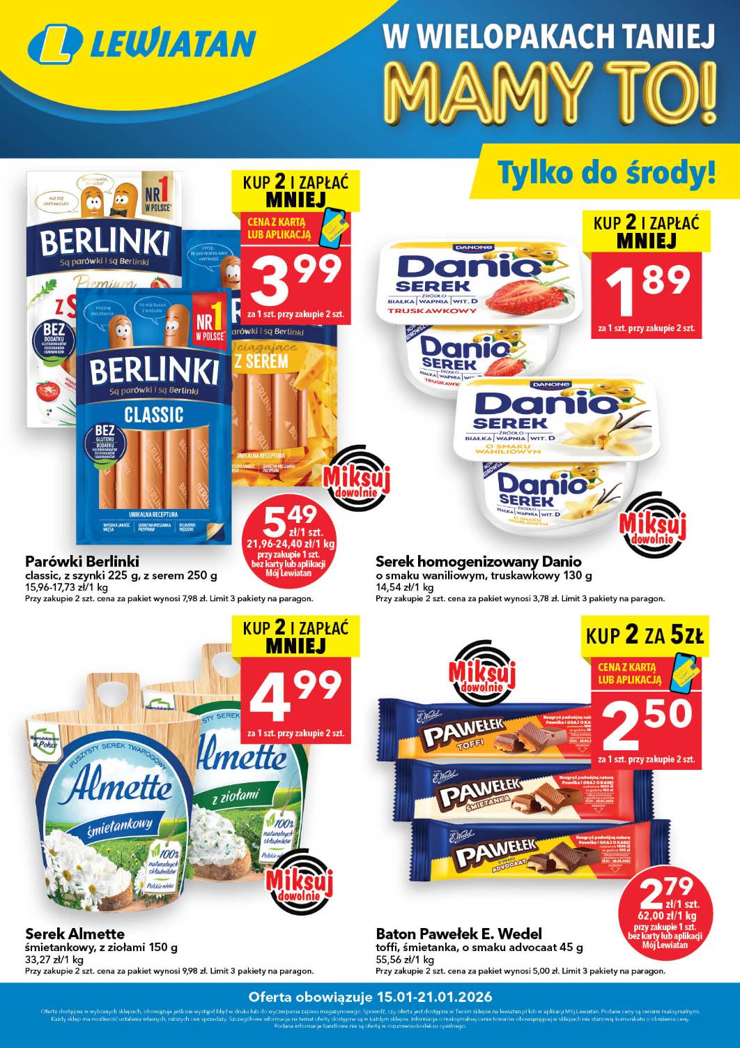 lewiatan - Gazetka Lewiatan - W wielopakach taniej - ważna od 15.01. do 21.01.