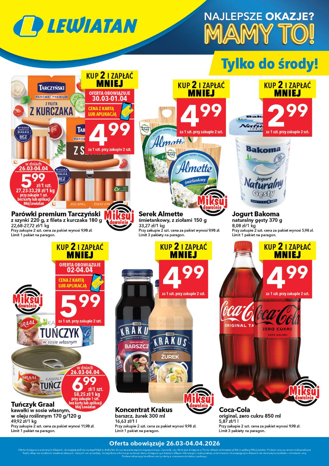lewiatan - Gazetka Lewiatan - W wielopakach taniej - ważna od 26.03.2026 do 04.04.2026