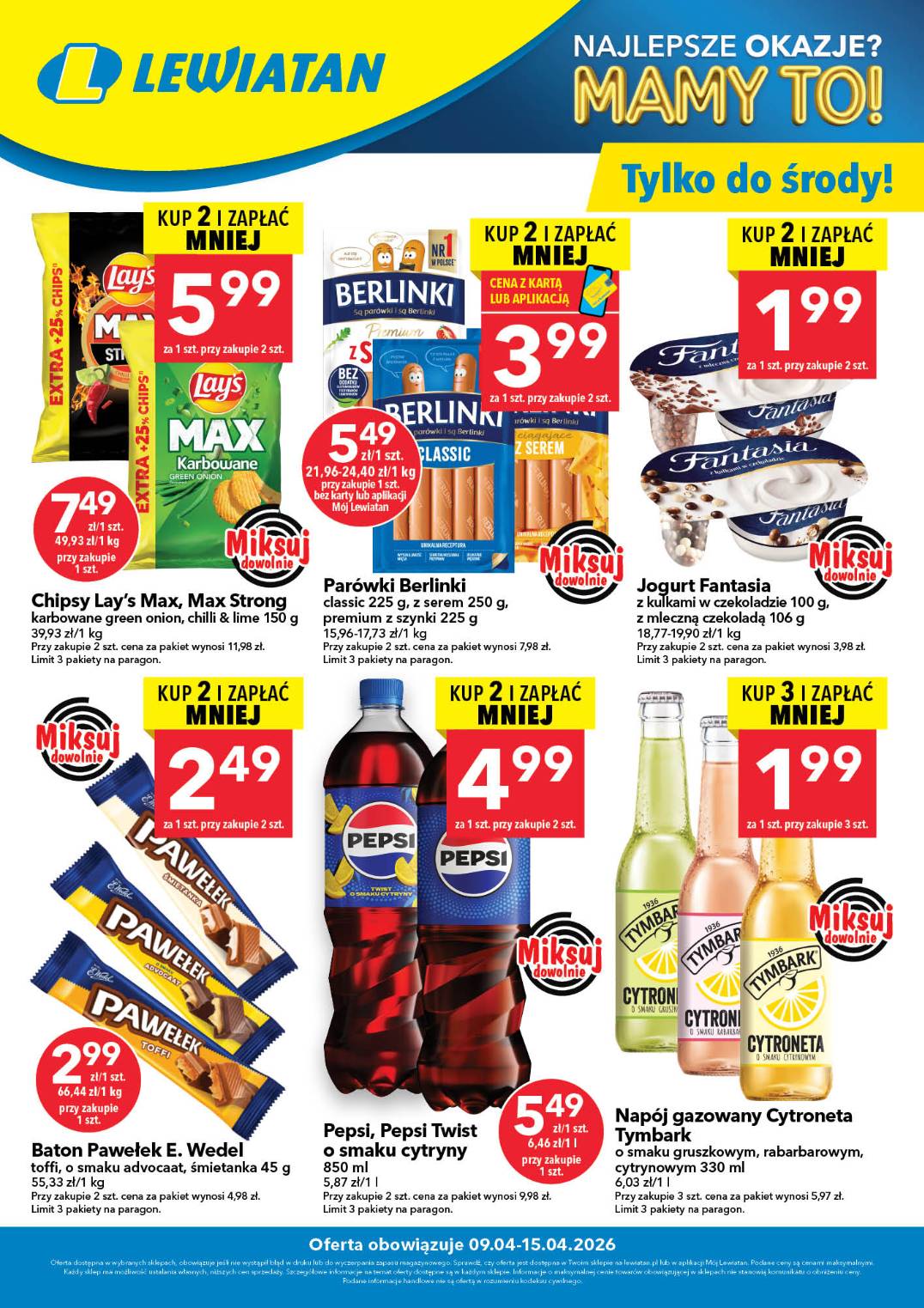lewiatan - Nowa gazetka Lewiatan - W wielopakach taniej ważna od 09.04.2026 do 15.04.2026