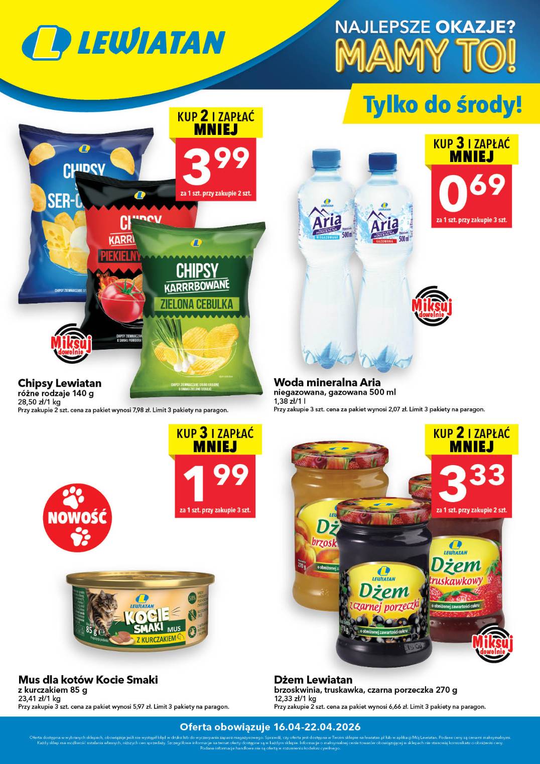 lewiatan - Nowa gazetka Lewiatan - W wielopakach taniej! ważna od 16.04.2026 do 22.04.2026