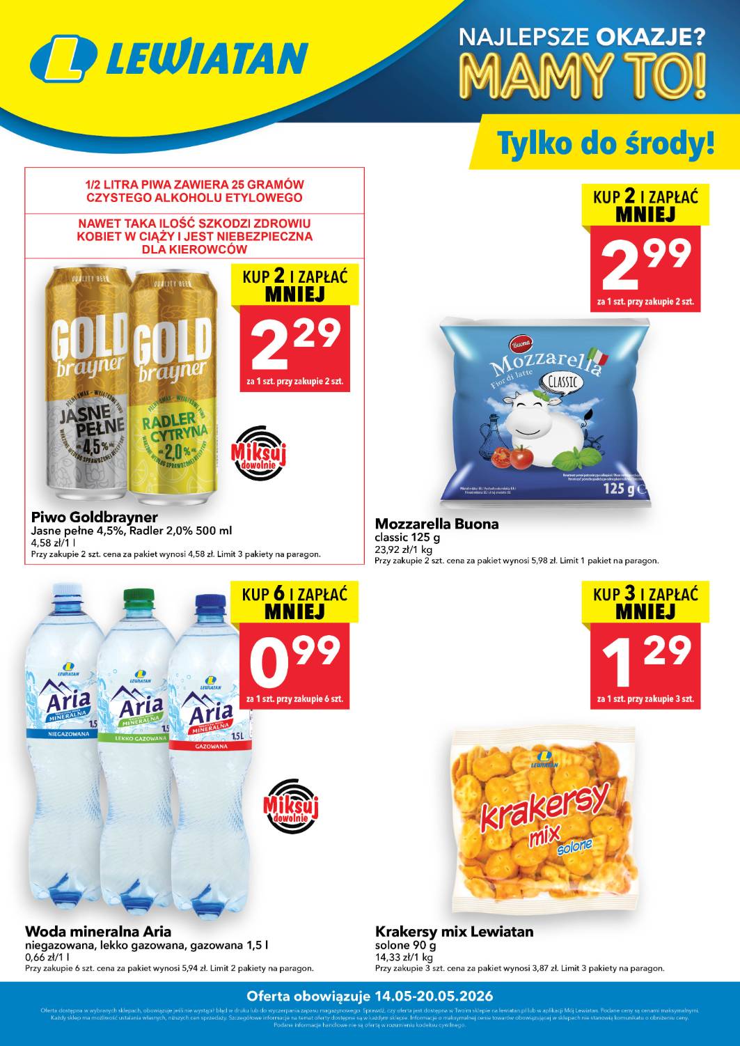lewiatan - Nowa gazetka Lewiatan - W wielopakach taniej! ważna od 14.05.2026 do 20.05.2026