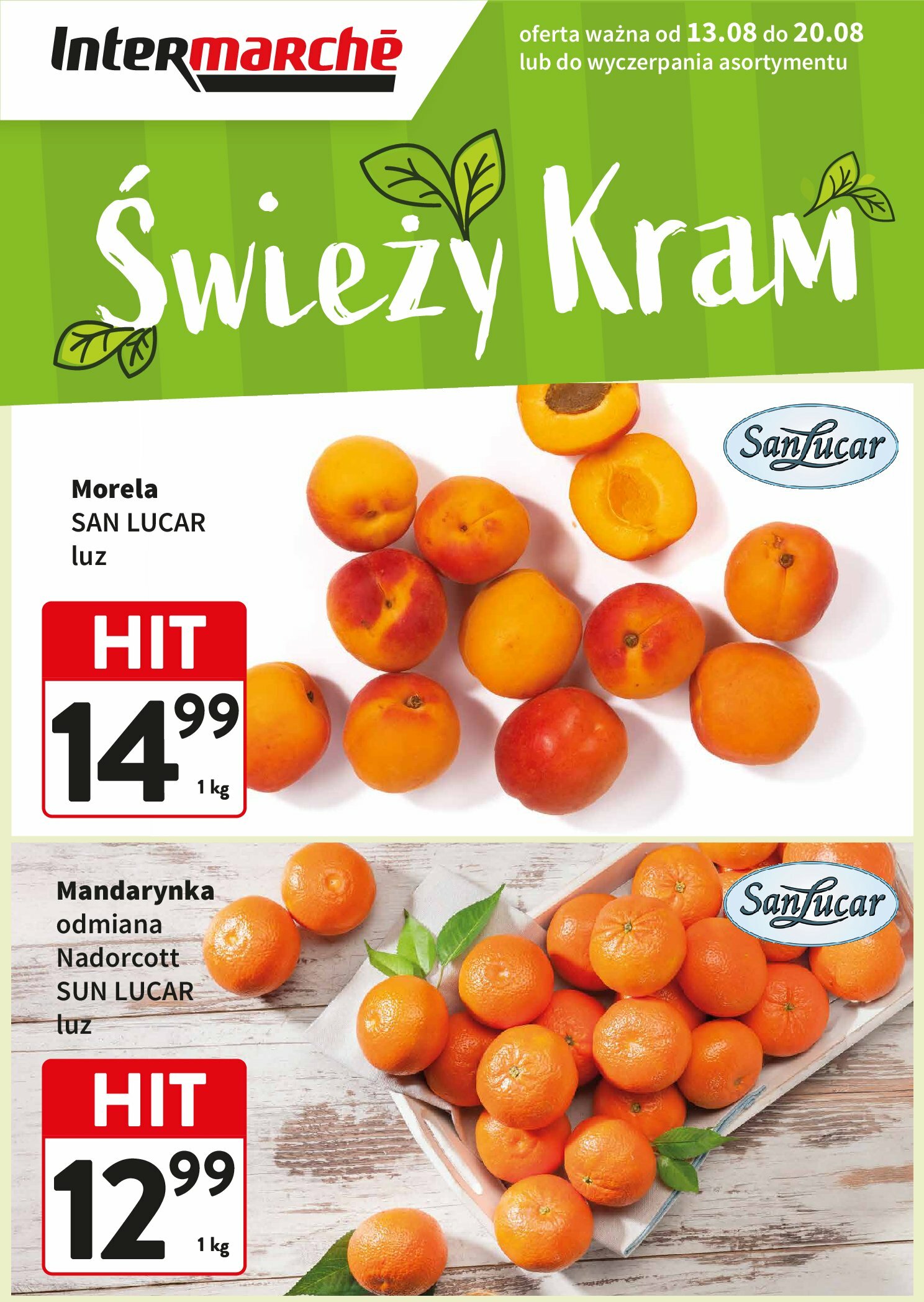 intermarche - Gazetka Intermarché - Świeży Hit - ważna od 13.08. do 20.08. - page: 1