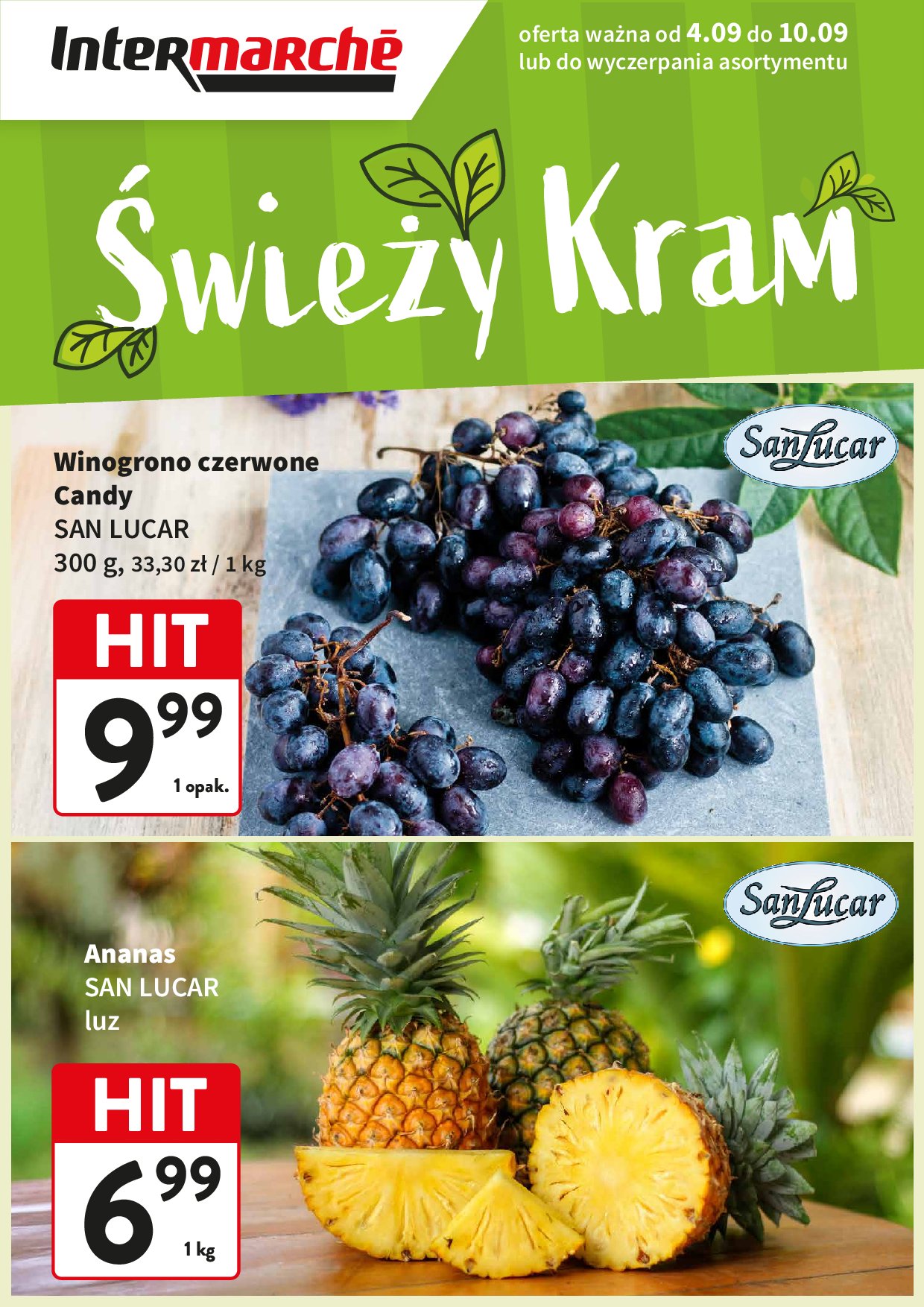 intermarche - Gazetka Intermarché - Świeży HIT - ważna od 04.09. do 10.09.