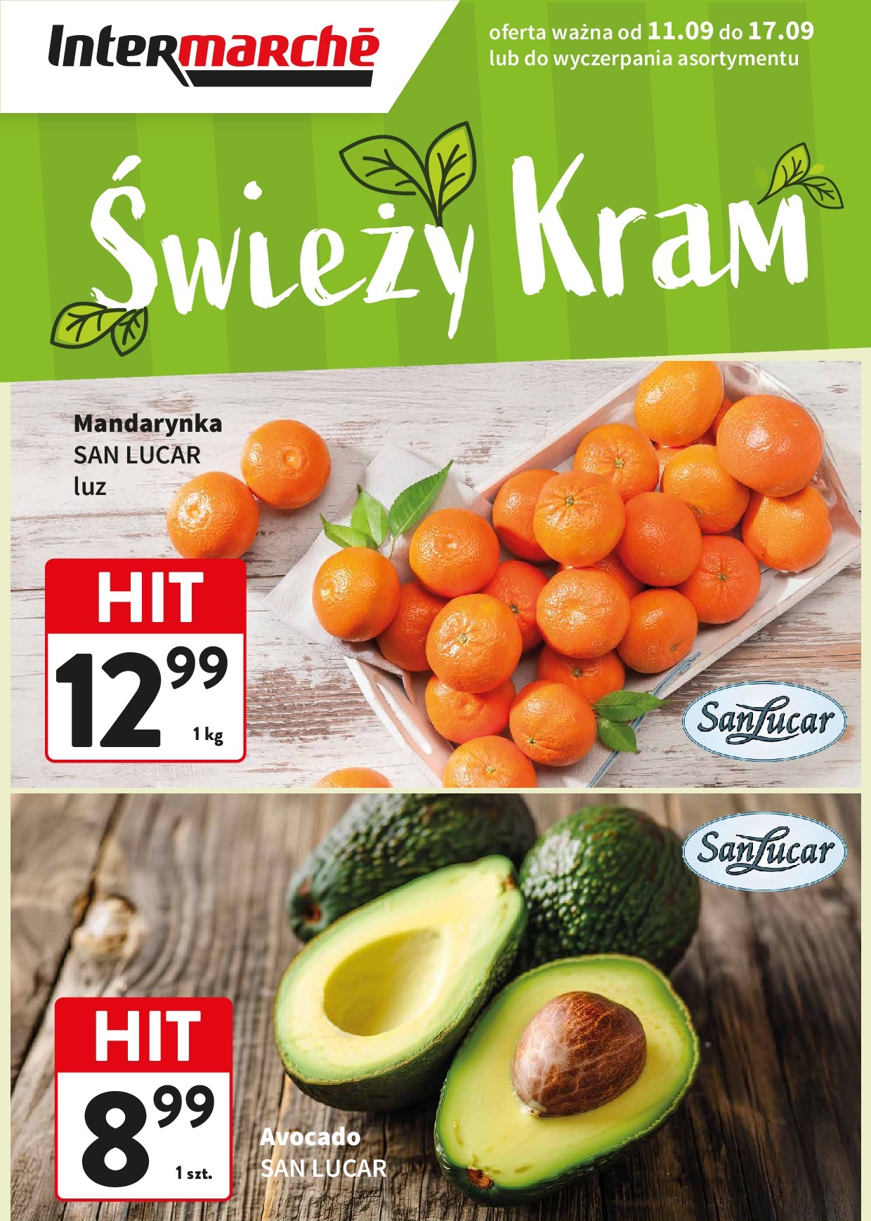 intermarche - Gazetka Intermarché - Świeży Hit - ważna od 11.09. do 17.09.