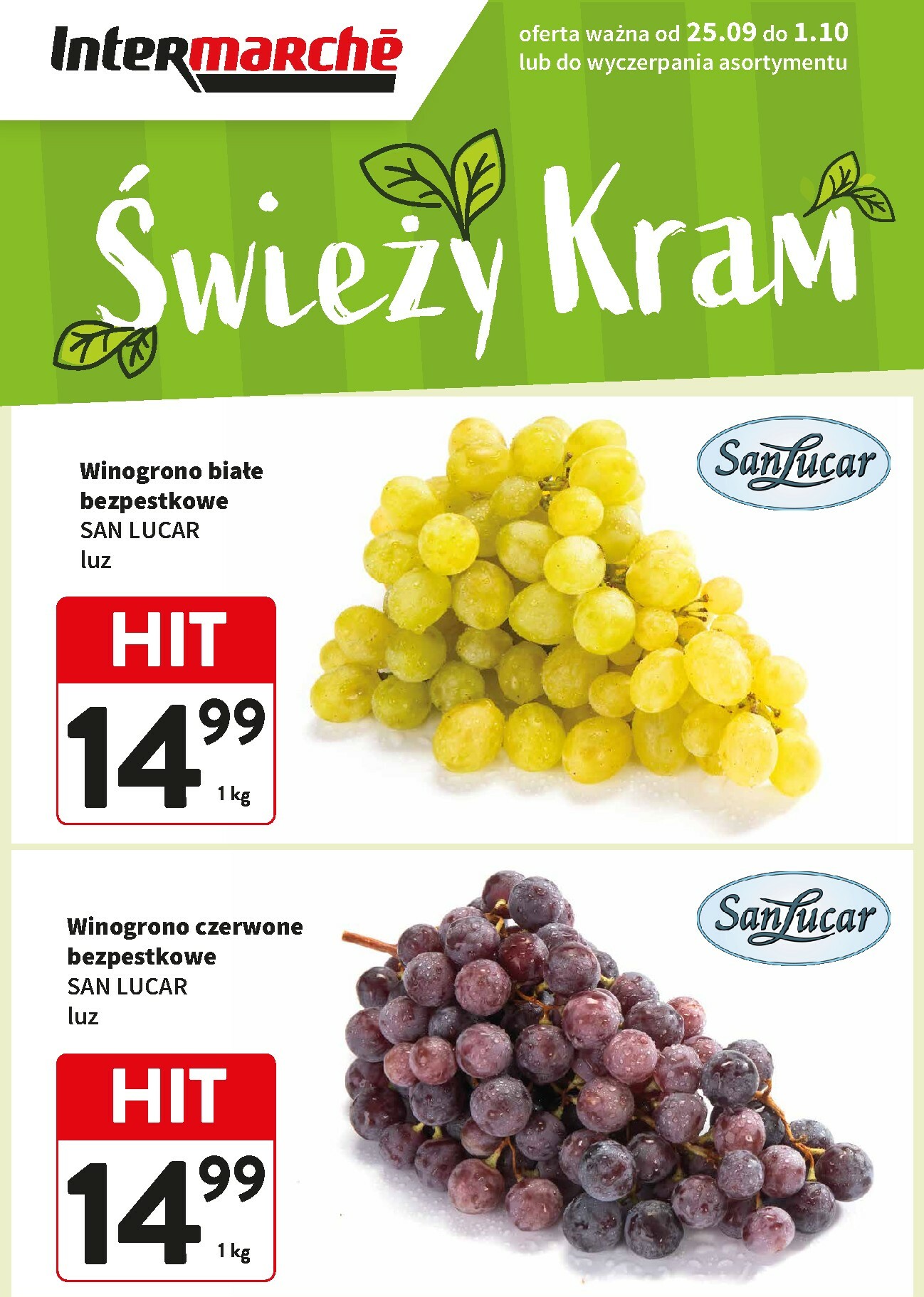 intermarche - Gazetka Intermarché - Świeży Hit - ważna od 25.09. do 01.10.