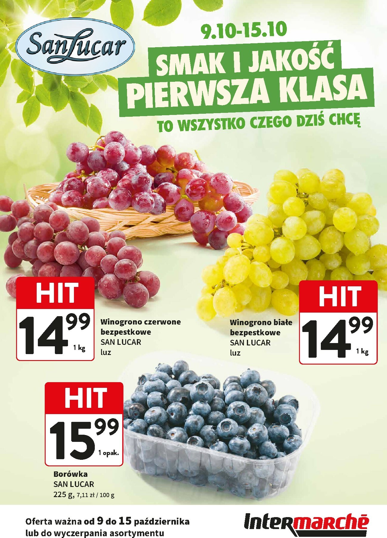 intermarche - Gazetka Intermarché - Świeży Hit - ważna od 09.10. do 15.10. - page: 1