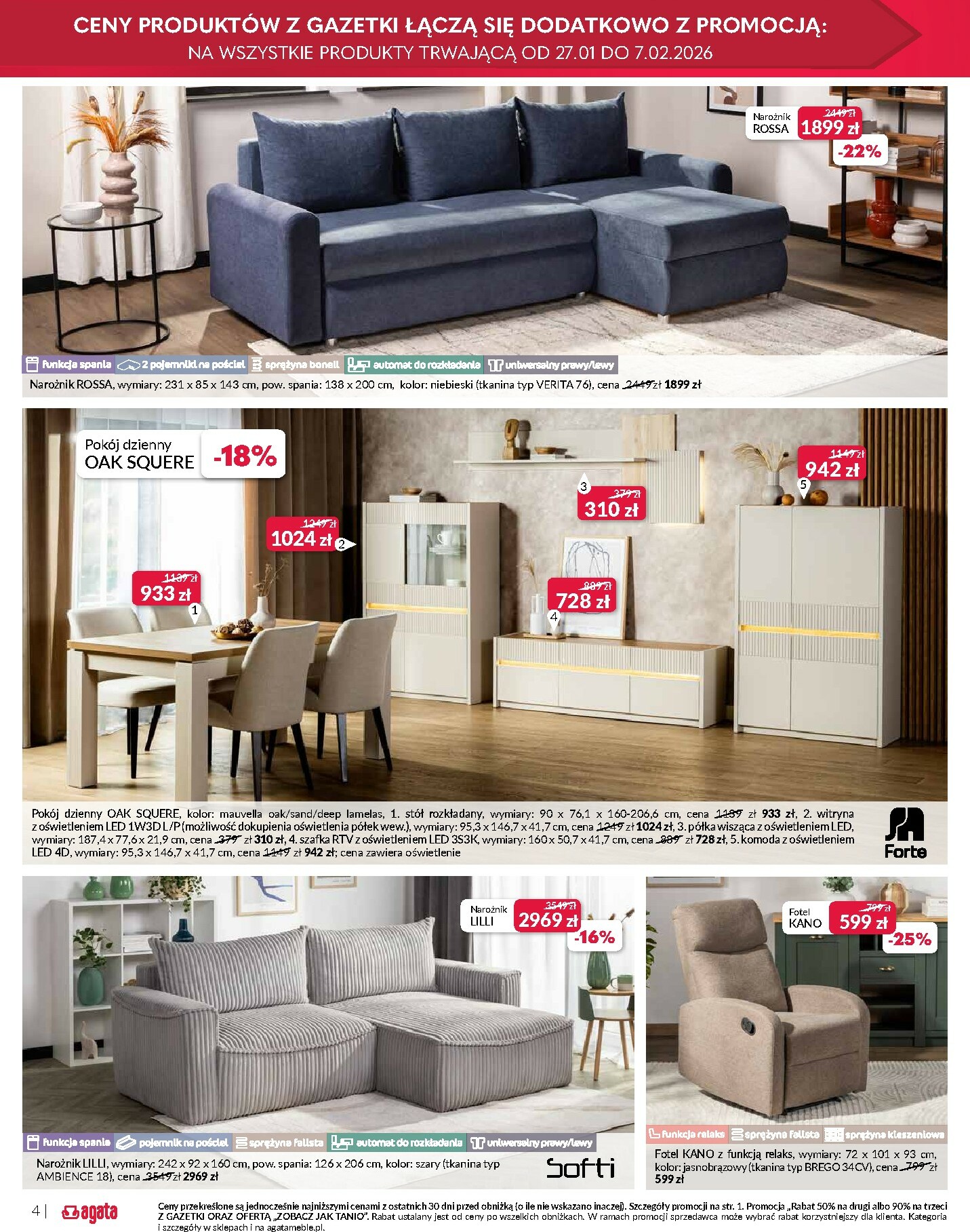 agata-meble - Gazetka Agata Meble - ważna od 27.01. do 07.02. - page: 4