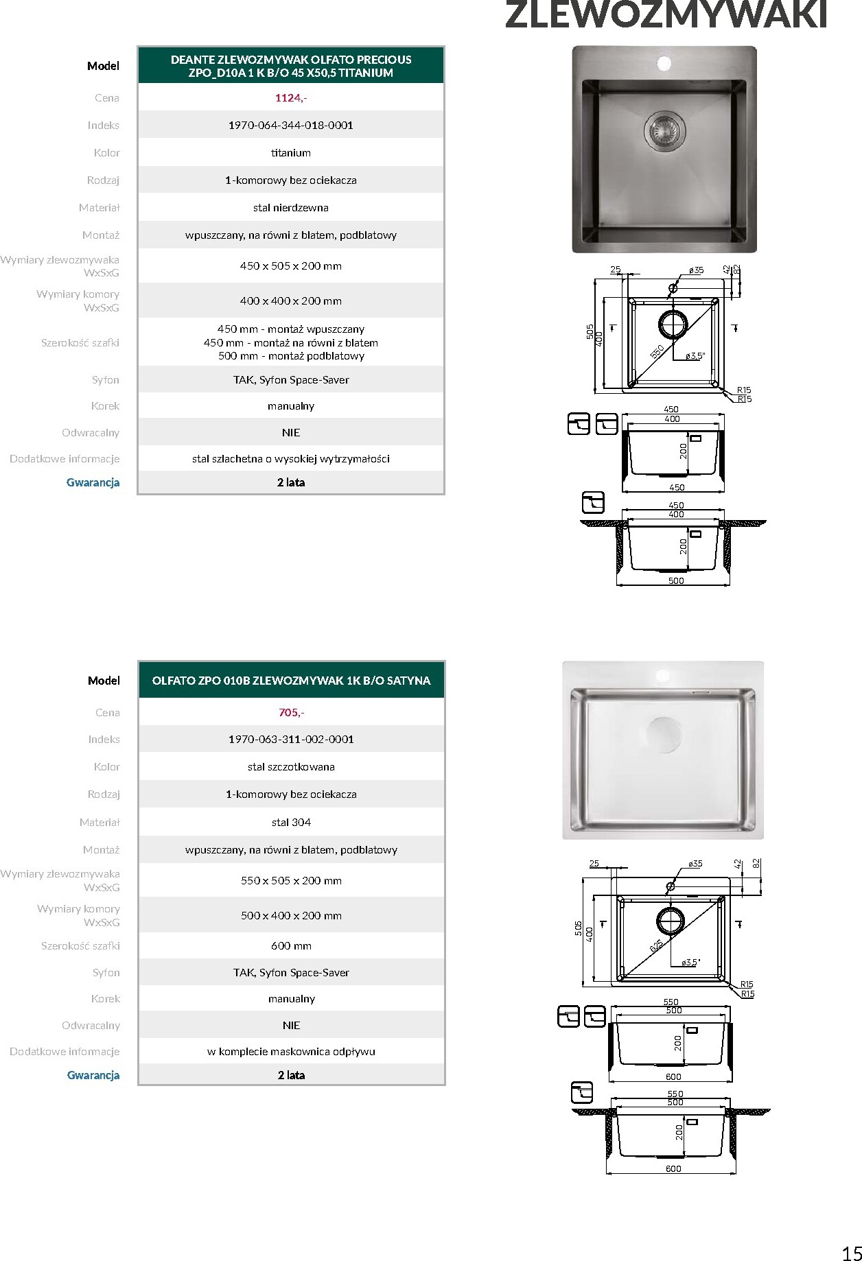 agata-meble - Aktualna gazetka Agata Meble - DEANTE Armatura ważna od 08.04.2026 do 31.12.2026 - page: 15