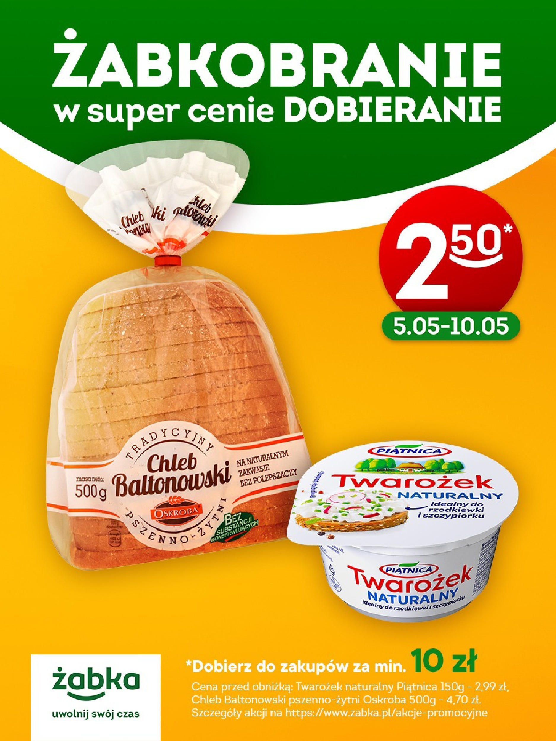 zabka - Żabka - Pieczywo i twarożek ważna do 10.05 gazetka ważna od 05.05. - 10.05. - page: 1