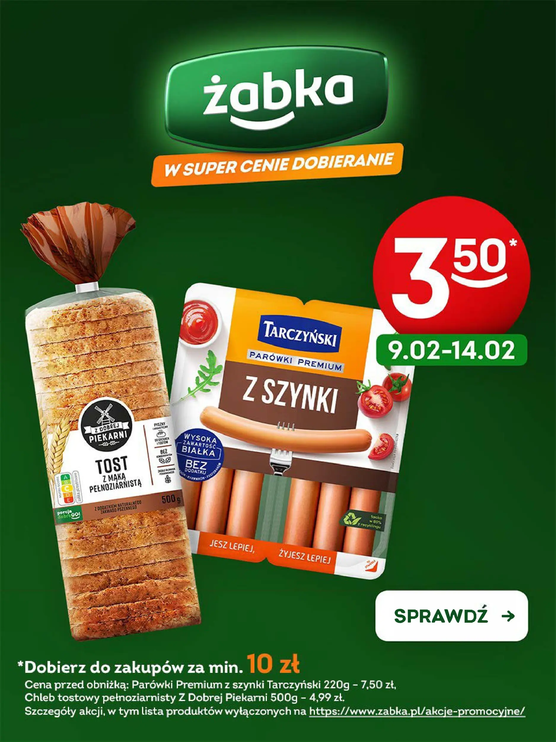 zabka - Gazetka Żabka - Tostowy i parówki - ważna od 09.02.2026 do 14.02.2026