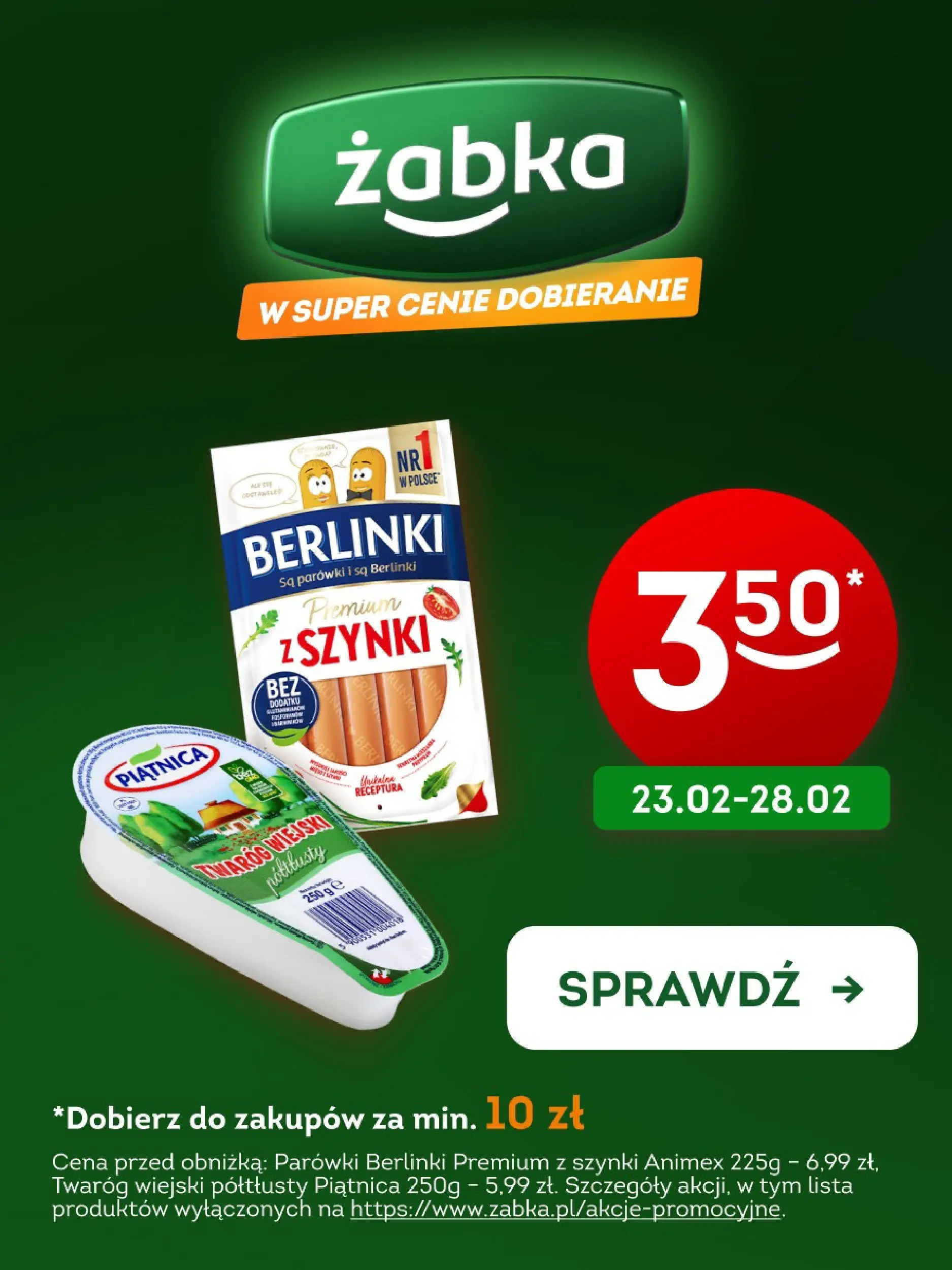 zabka - Gazetka Żabka - Berlinki i twaróg - ważna od 23.02.2026 do 28.02.2026 - page: 1