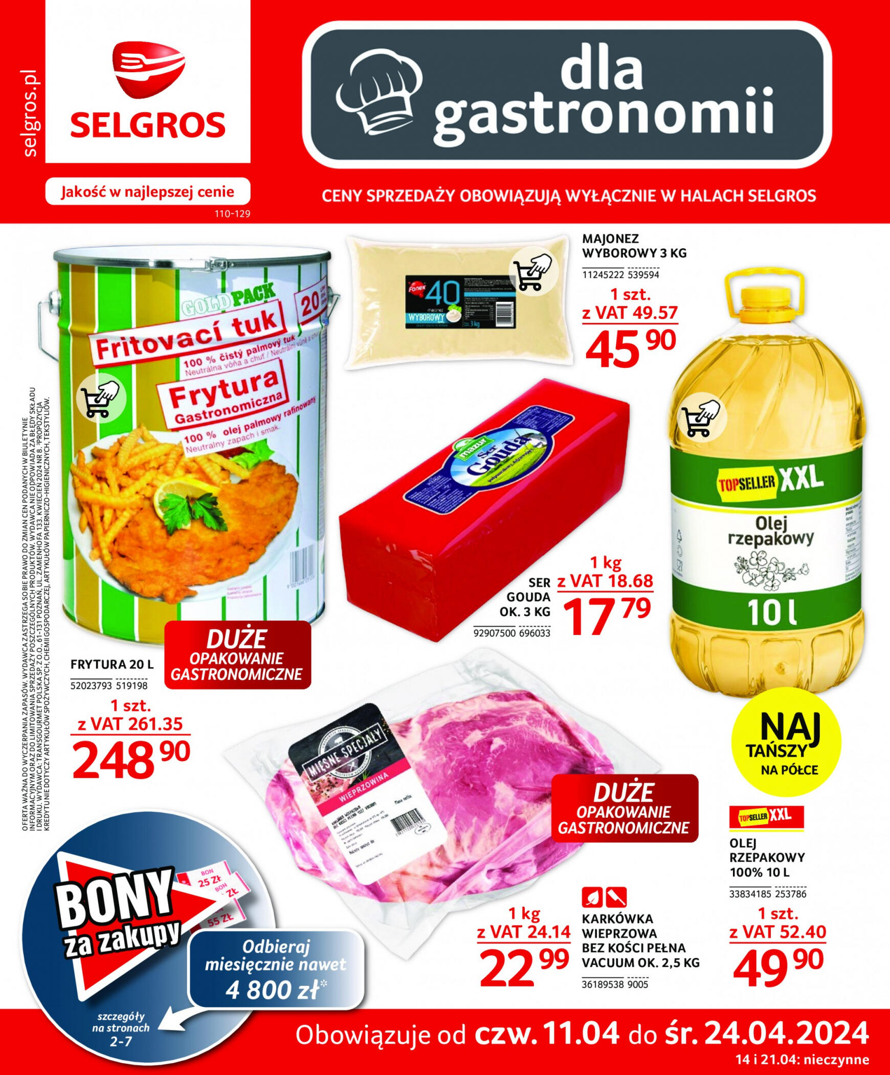 selgros - Selgros cash&carry - Dla Gastronomii gazetka aktualna ważna od 11.04. - 24.04.