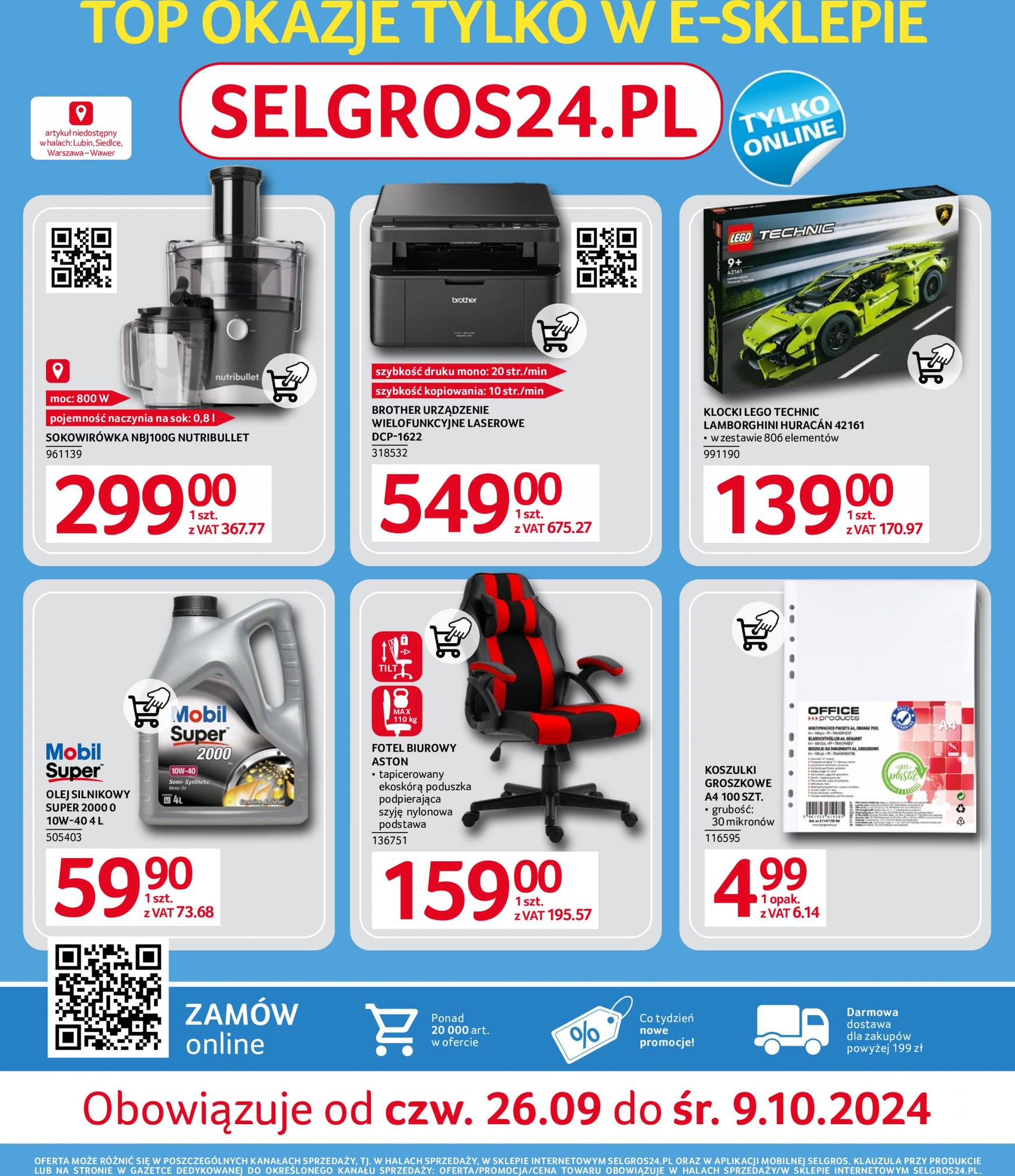 selgros - Aktualna Selgros cash&carry - Top okazje tylko W E-sklepie gazetka ważna od 26.09. - 09.10.