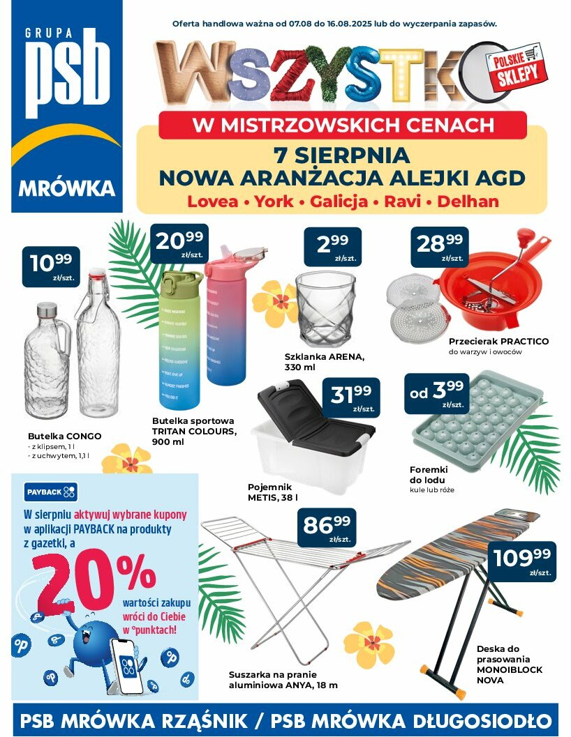 mrowka - Gazetka Mrówka - Długosiodło - ważna od 07.08. do 16.08. - page: 1