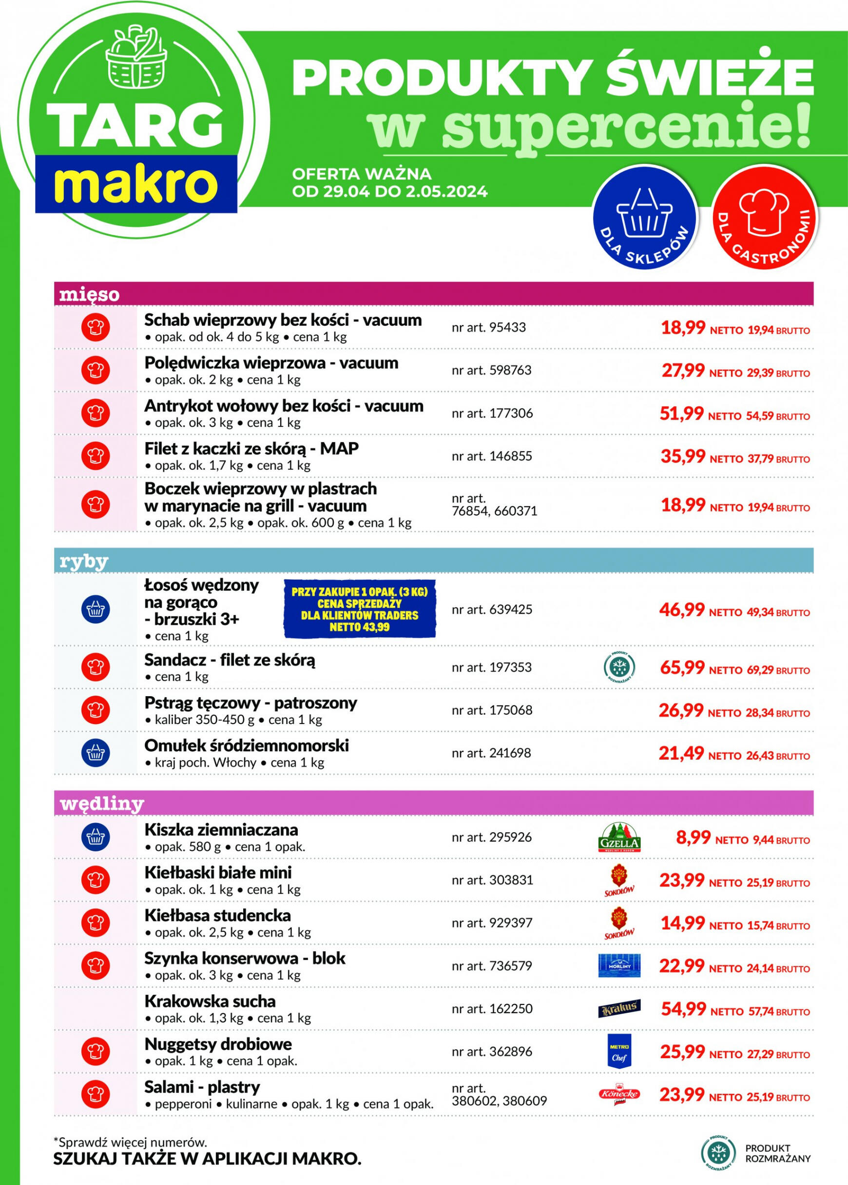 makro - Targ MAKRO - oferta świeża w super cenach! gazetka aktualna ważna od 29.04. - 02.05. - page: 1