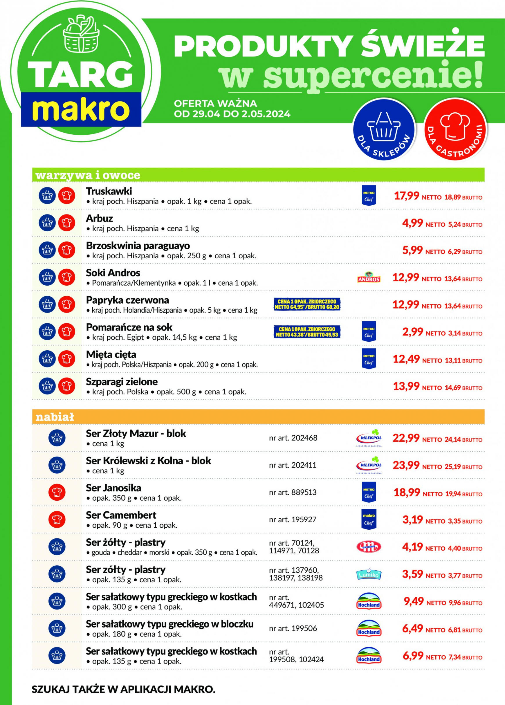 makro - Targ MAKRO - oferta świeża w super cenach! gazetka aktualna ważna od 29.04. - 02.05. - page: 2