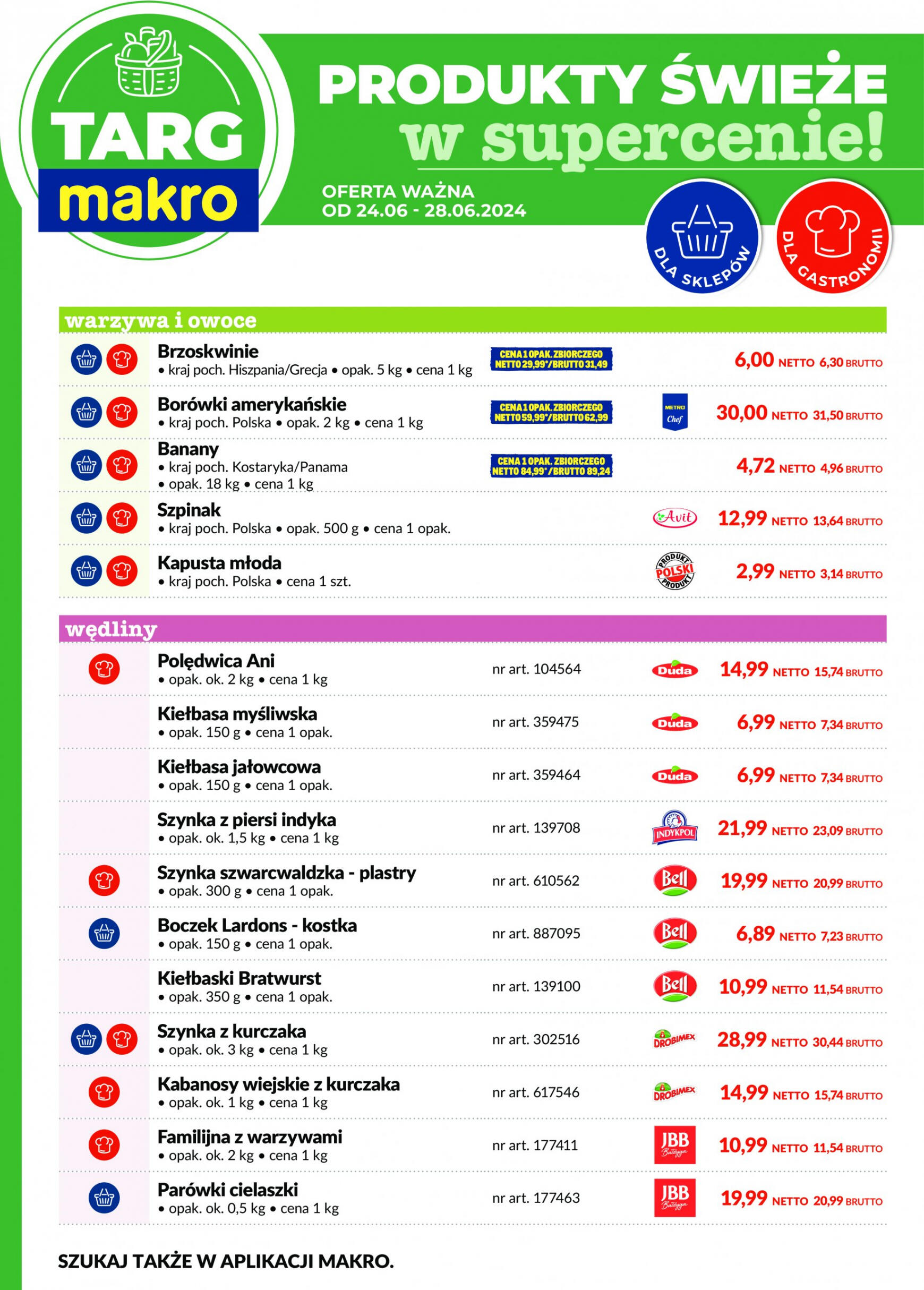 makro - Targ MAKRO - oferta świeża w super cenach! gazetka aktualna ważna od 24.06. - 28.06.
