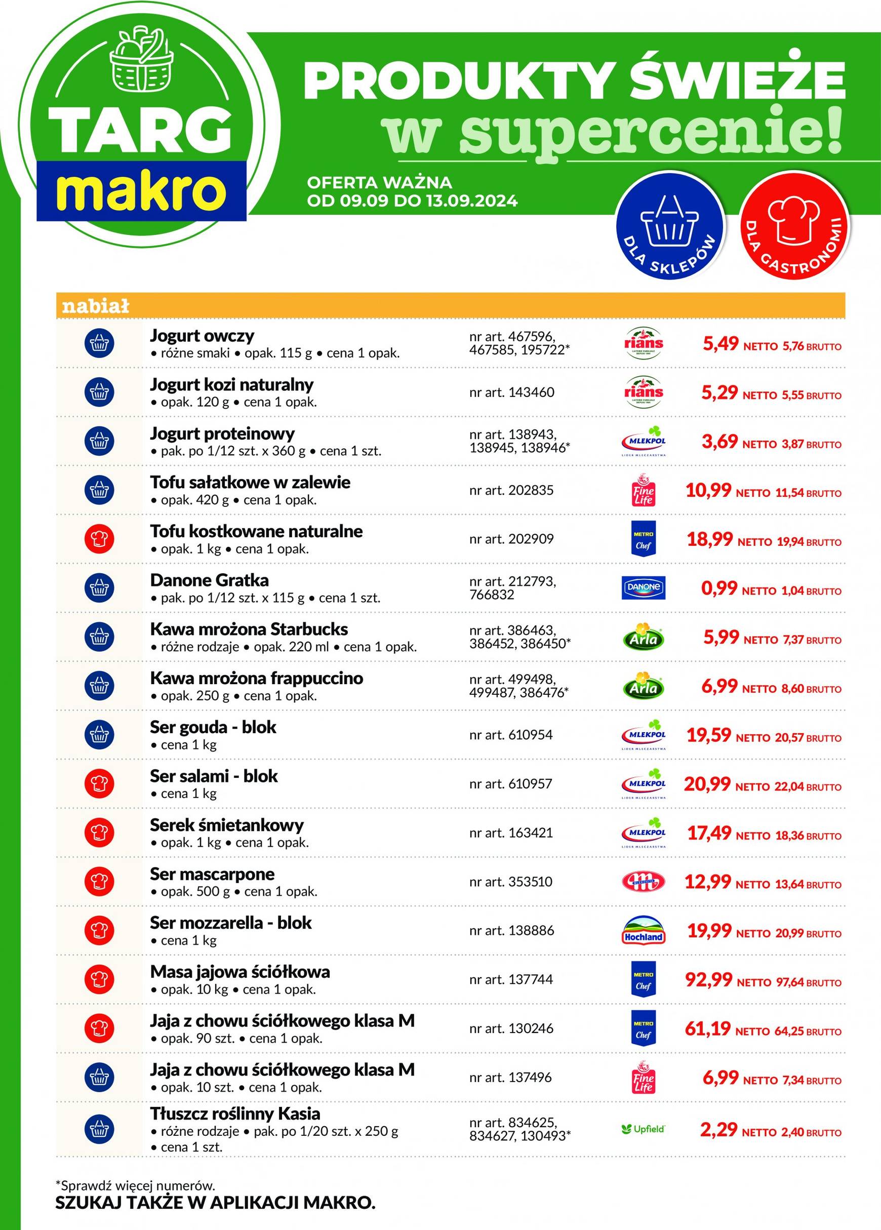 makro - Aktualna Targ MAKRO - oferta świeża w super cenach! gazetka ważna od 09.09. - 13.09. - page: 3