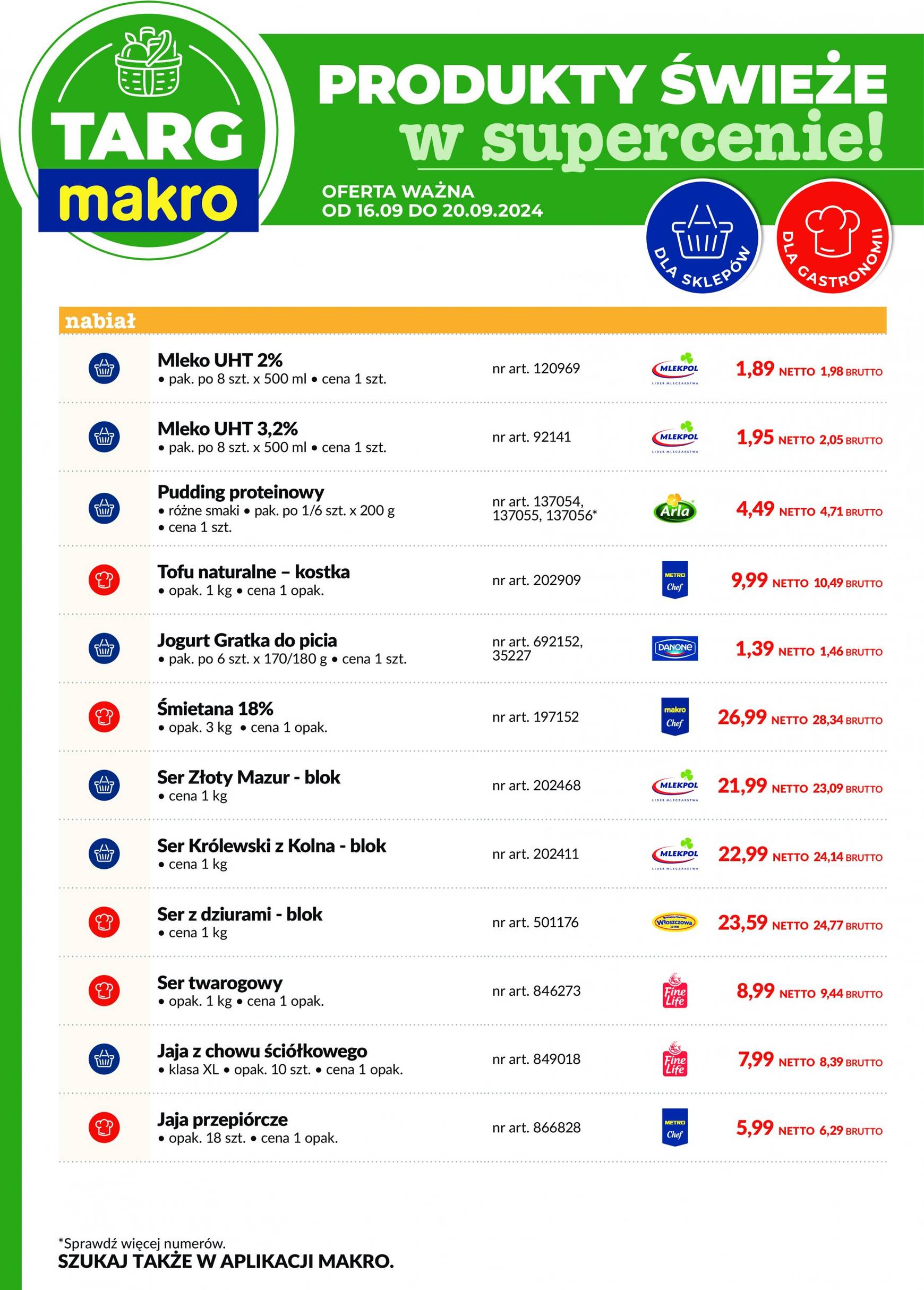 makro - Aktualna Targ MAKRO - oferta świeża w super cenach gazetka ważna od 16.09. - 20.09. - page: 3