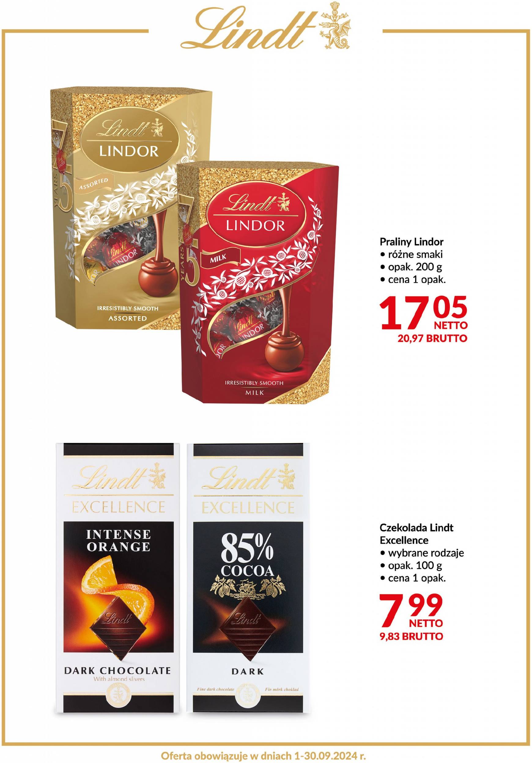 makro - Aktualna Makro - Ulotka Lindor gazetka ważna od 01.09. - 30.09.