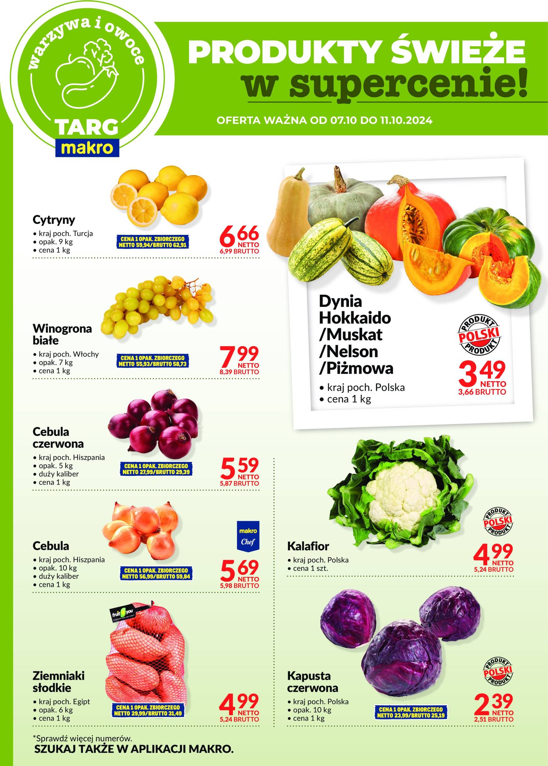 makro - Targ MAKRO - oferta świeża w super cenach gazetka ważna od 07.10. - 11.10. - page: 7