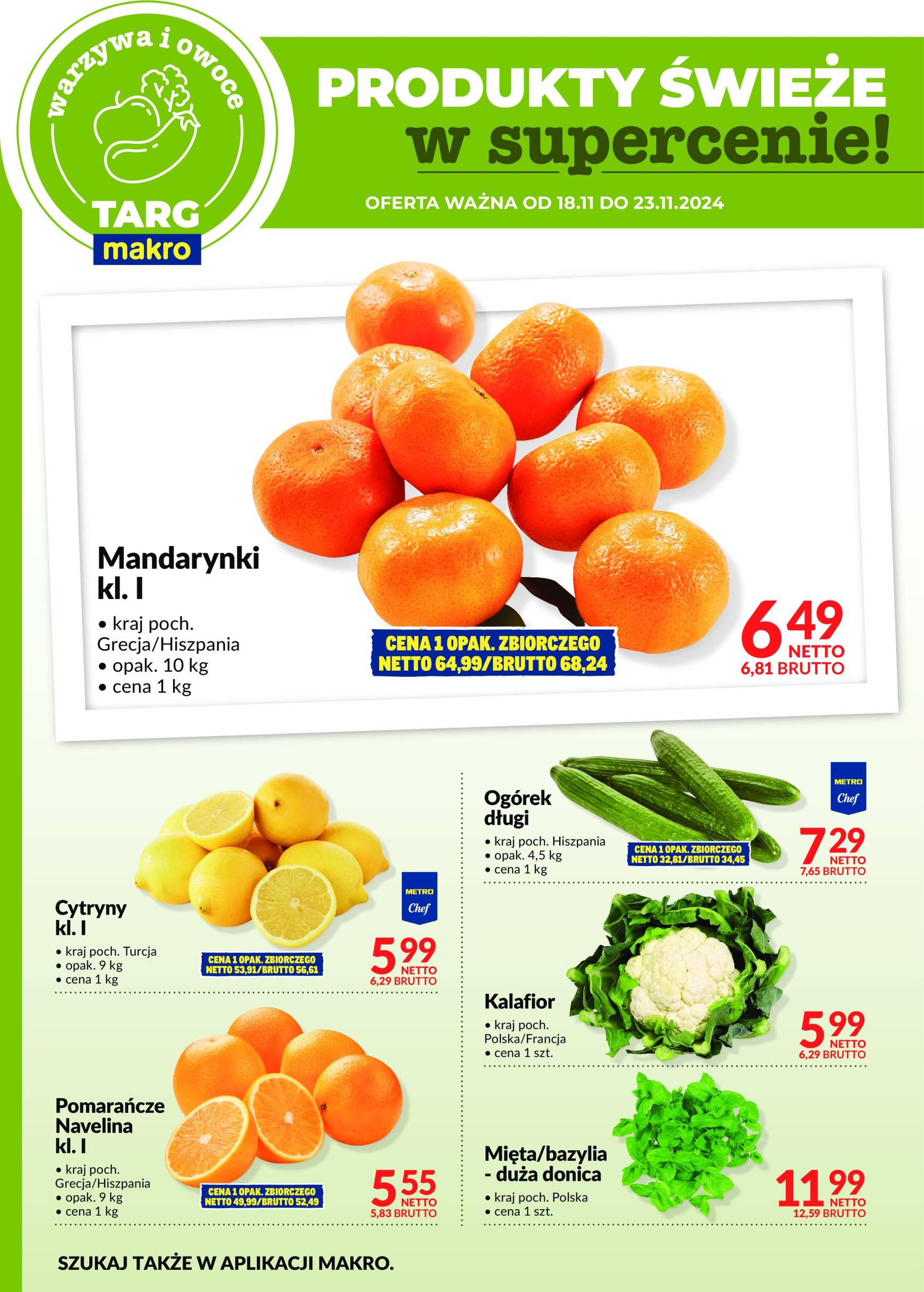 makro - Targ MAKRO - oferta świeża w super cenach! gazetka ważna od 18.11. - 23.11. - page: 7