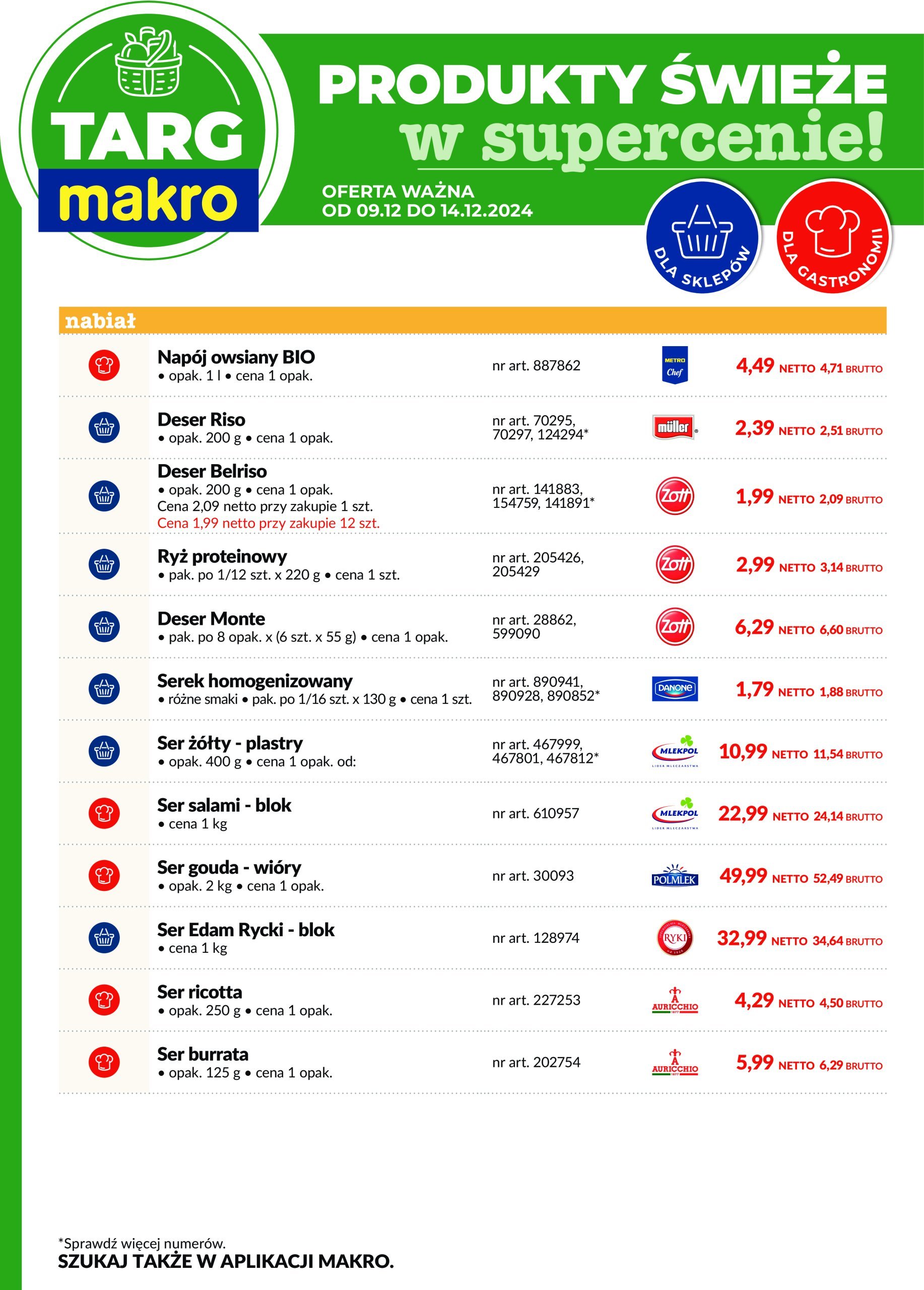 makro - Targ MAKRO - oferta świeża w super cenach gazetka ważna od 09.12. - 14.12. - page: 3