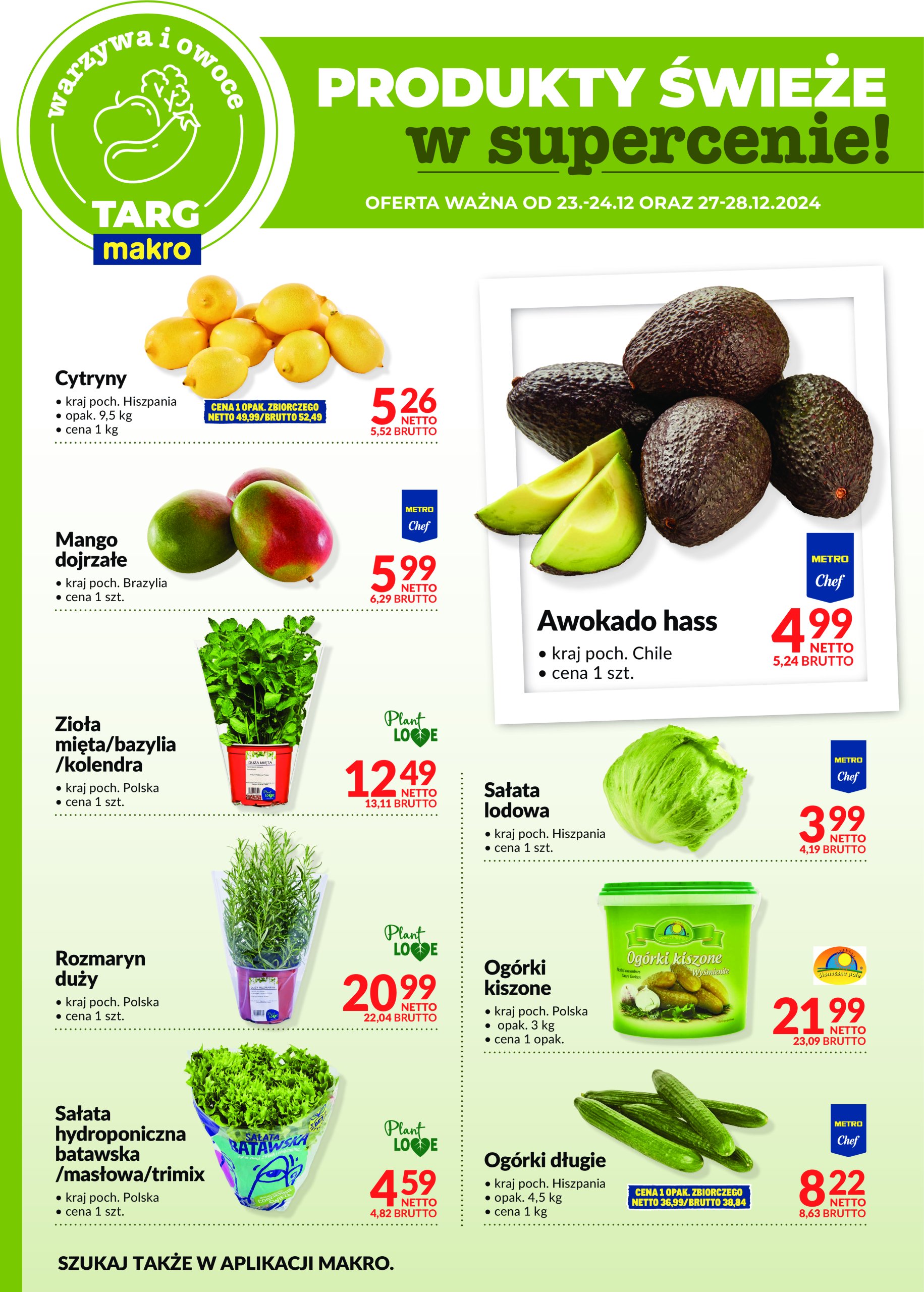 makro - Targ MAKRO - oferta świeża w super cenach! gazetka ważna od 23.12. - 28.12. - page: 7