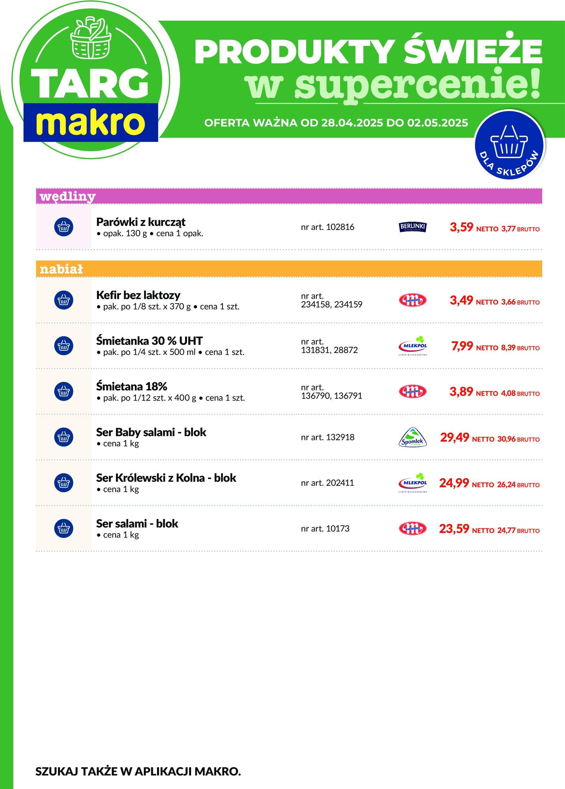 makro - Targ MAKRO - Oferta świeża w super cenach! gazetka ważna od 28.04. - 02.05. - page: 7