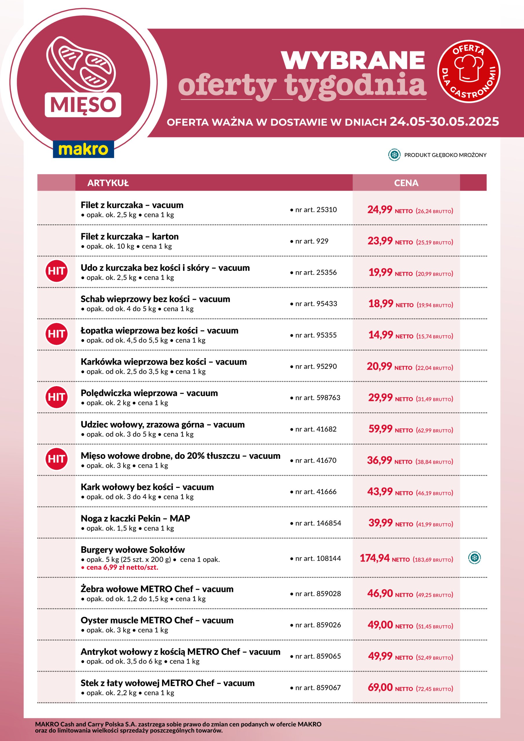 makro - Makro - Ulotka mięso - wybrane oferty tygodnia w dostawie gazetka ważna od 24.05. - 30.05.