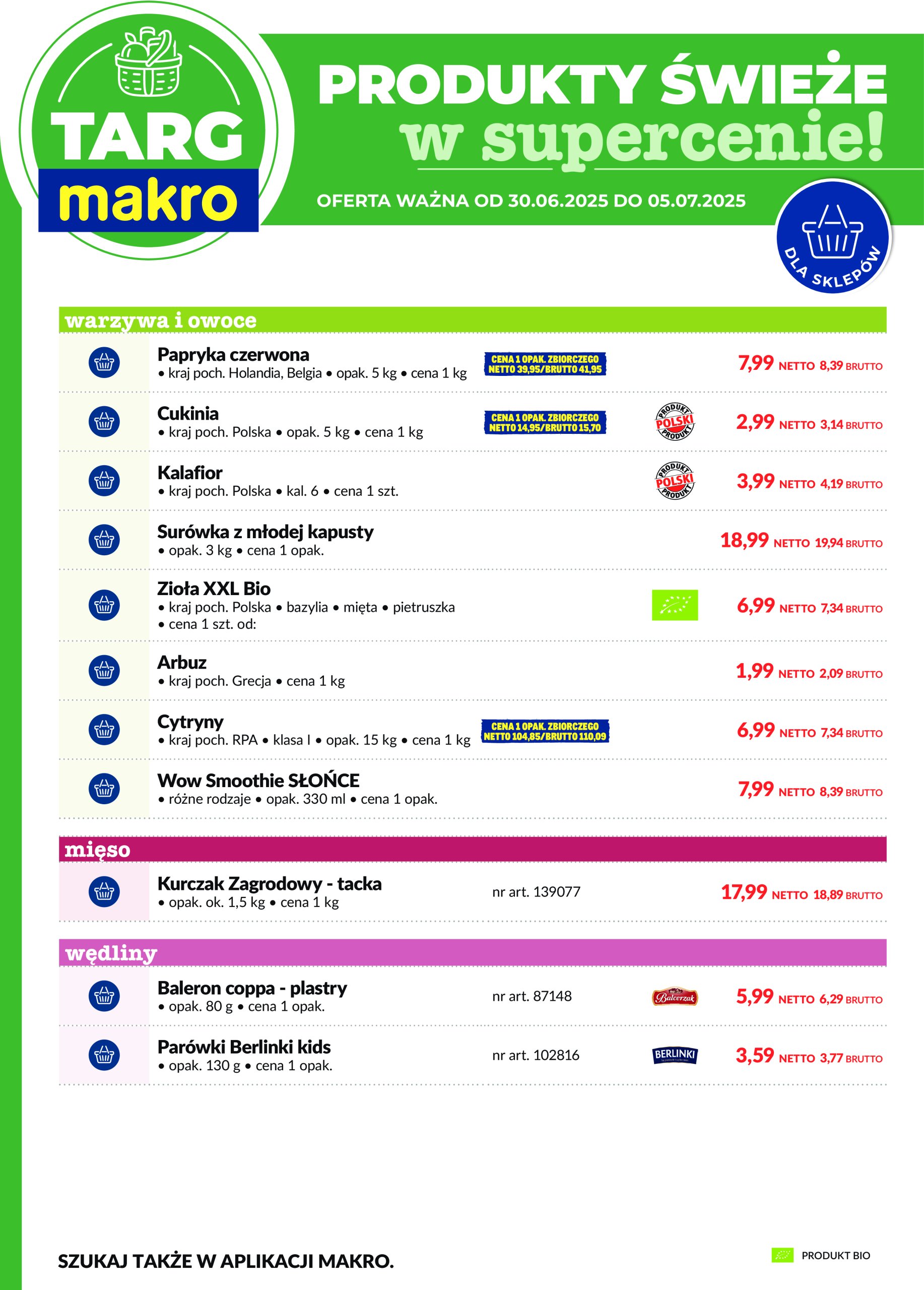 makro - Gazetka Targ MAKRO - oferta świeża w super cenach ważna od 30.06. - 05.07. - page: 7
