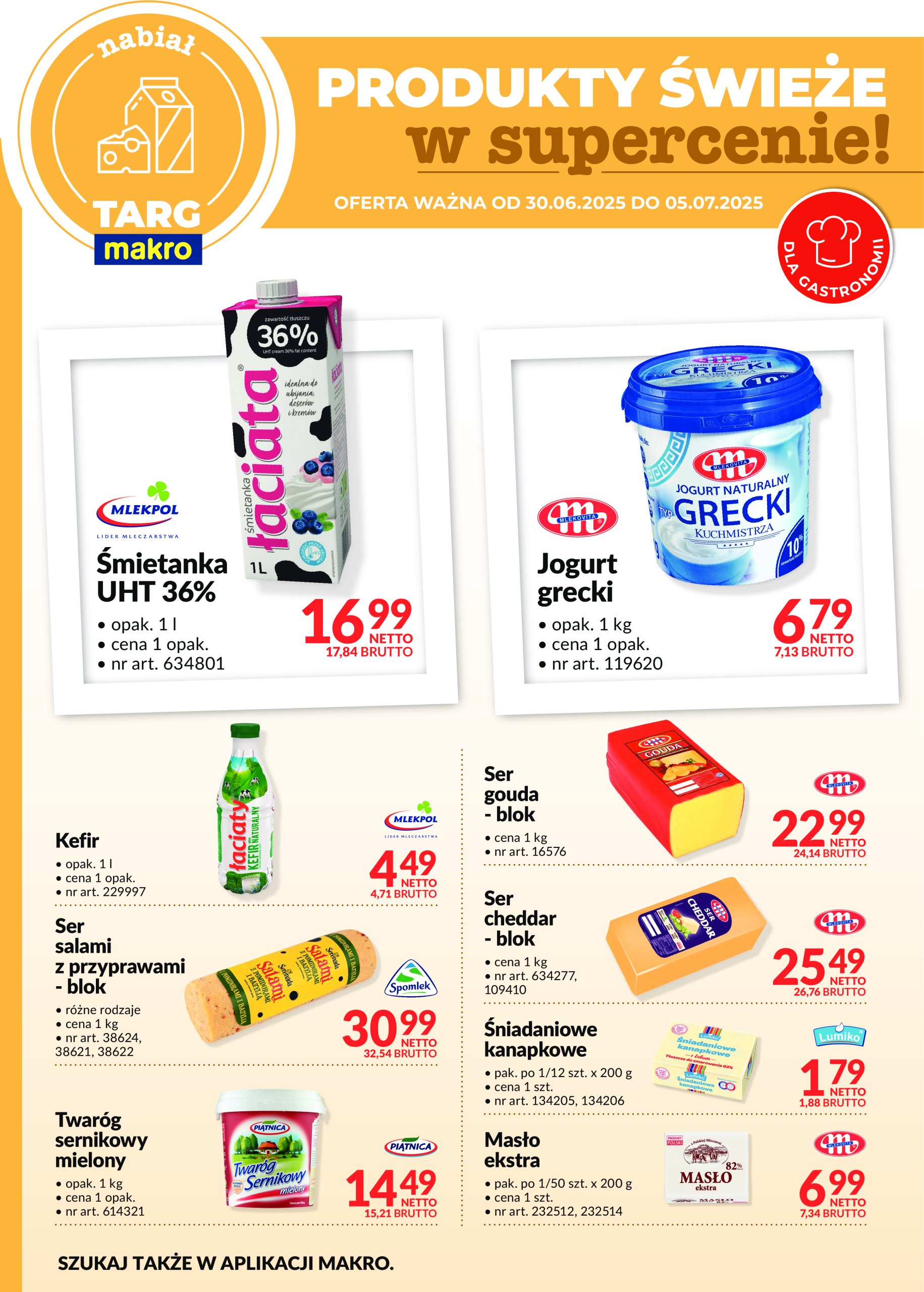 makro - Gazetka Targ MAKRO - oferta świeża w super cenach ważna od 30.06. - 05.07. - page: 1