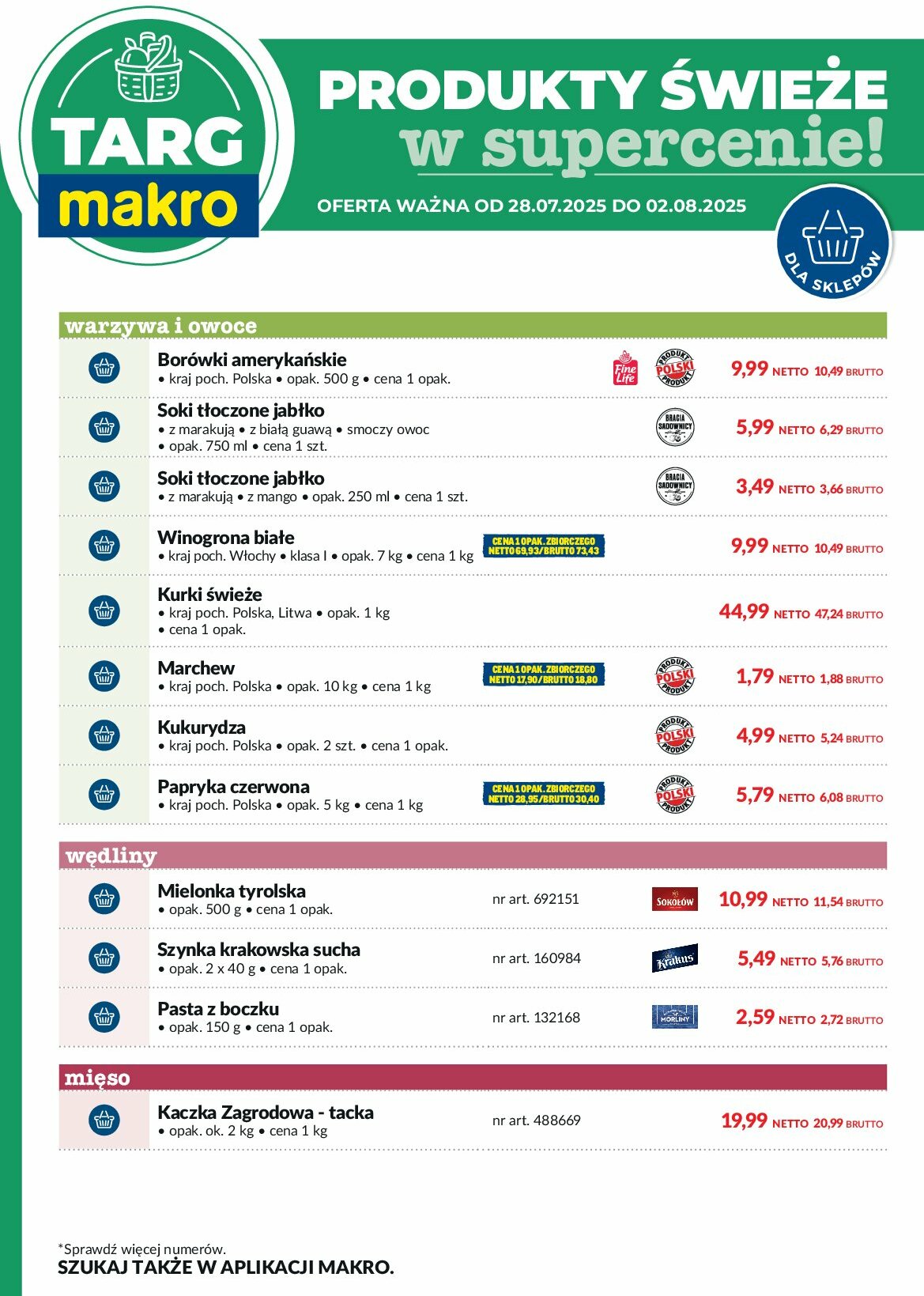 makro - Gazetka Targ MAKRO - oferta świeża w super cenach - ważna od 28.07. do 02.08. - page: 8