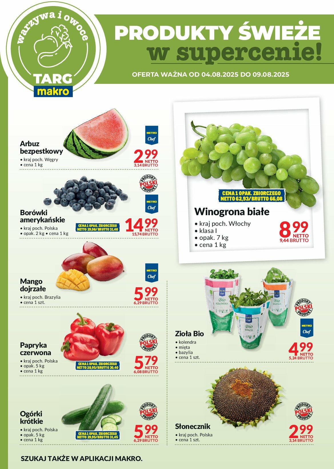 makro - Gazetka Targ MAKRO - Oferta świeża w super cenach! - ważna od 04.08. do 09.08. - page: 4
