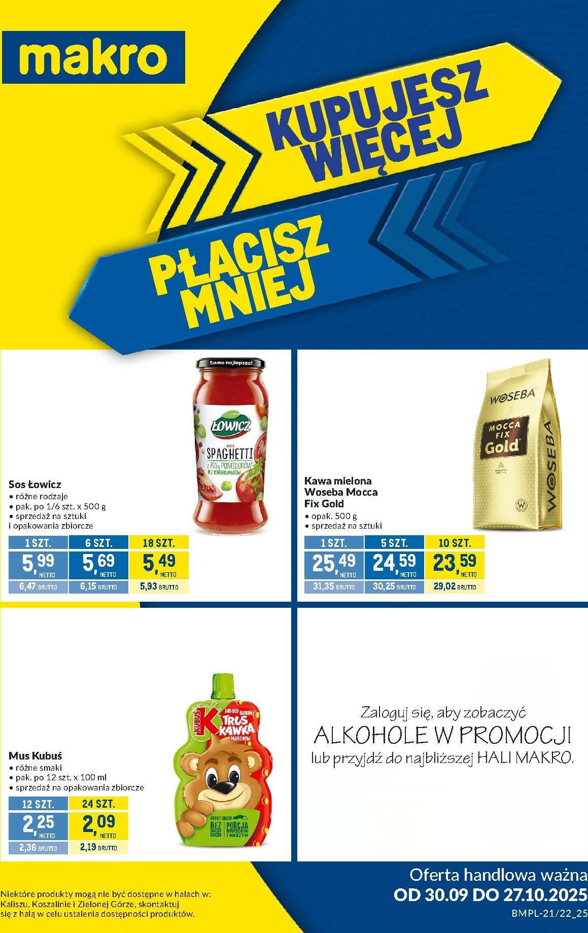 makro - Gazetka Makro - Kupujesz więcej płacisz mniej - ważna od 30.09. do 27.10.