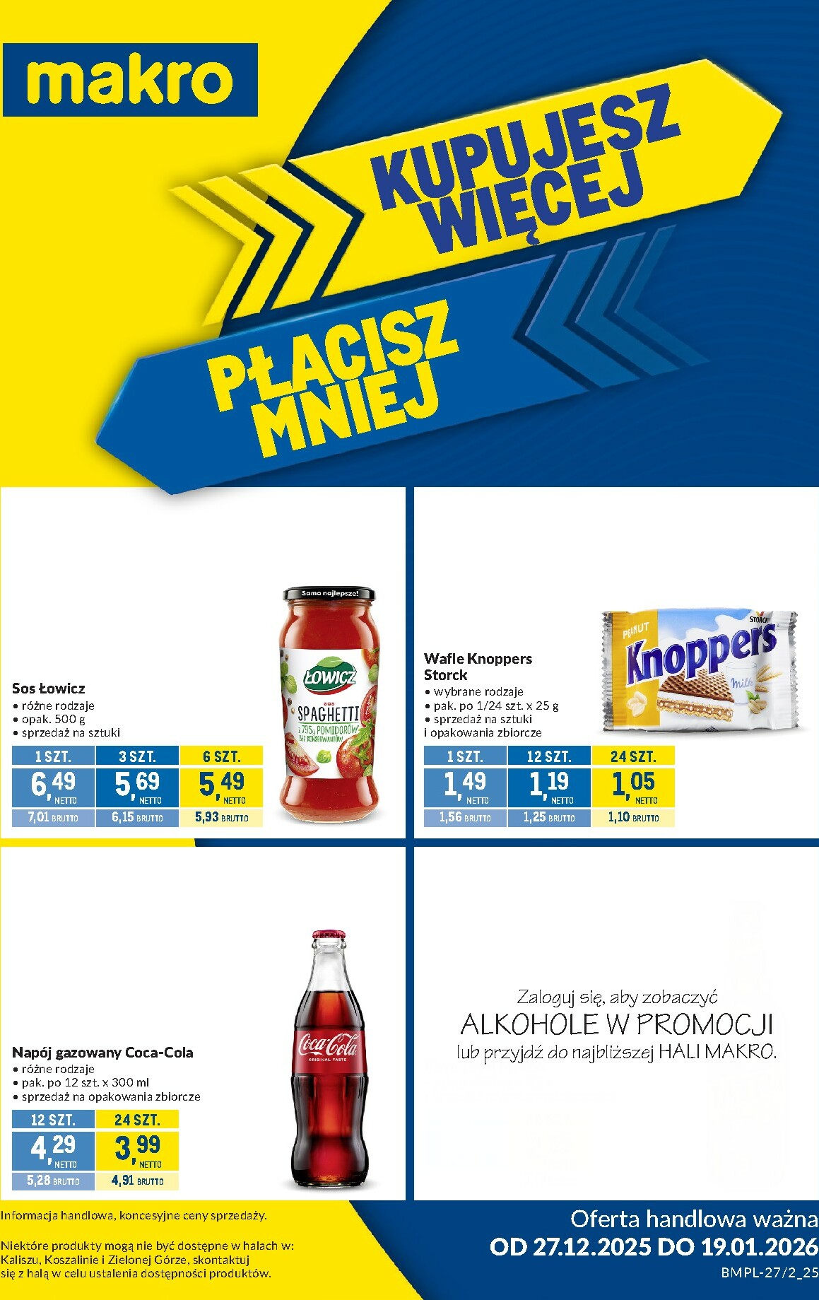 makro - Gazetka Makro - Kupujesz więcej płacisz mniej - ważna od 27.12. do 19.01.