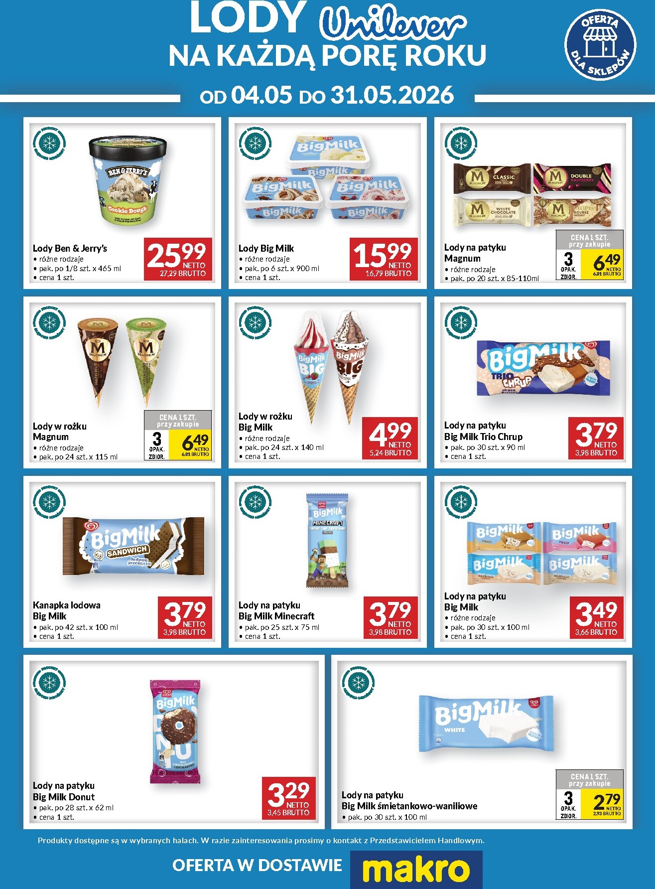 makro - Aktualna gazetka Makro - Lody Unilever ważna od 04.05.2026 do 31.05.2026 - page: 1