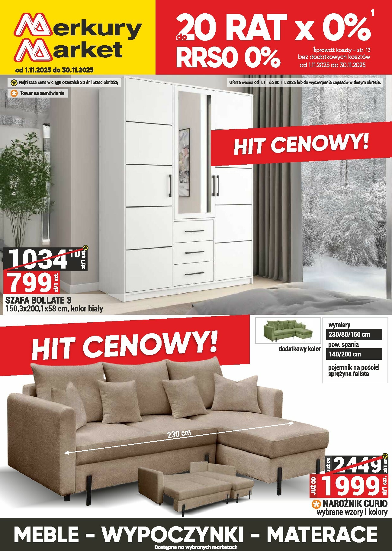 merkury-market - Gazetka Merkury Market - Meble, wypoczynki, materace - ważna od 01.11. do 30.11.