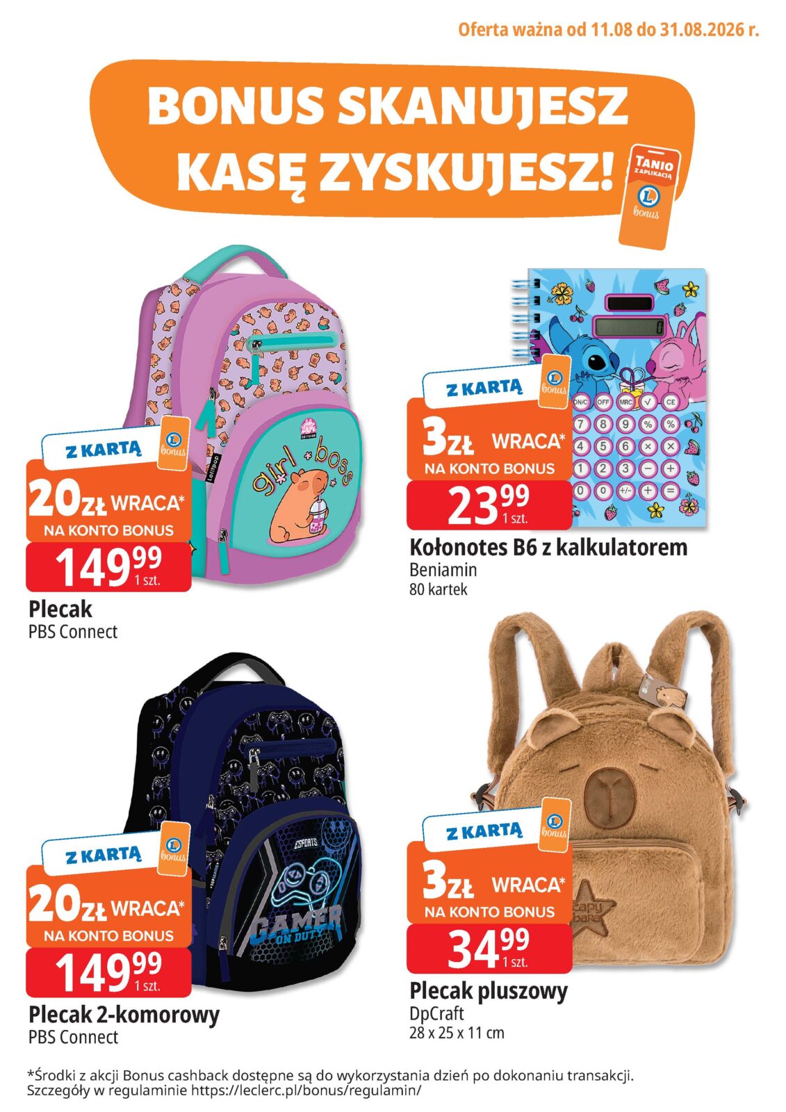 e-leclerc - Nowa gazetka E.Leclerc - Bonus skanujesz kasę zyskujesz ważna od 11.08.2026 do 31.08.2026 - page: 2